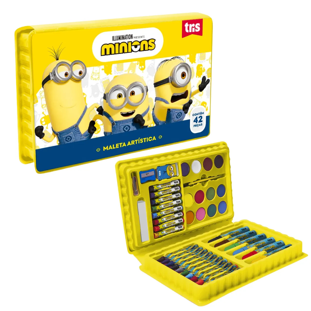 Maleta de Pintura Infantil Minions 42 Peças Tris