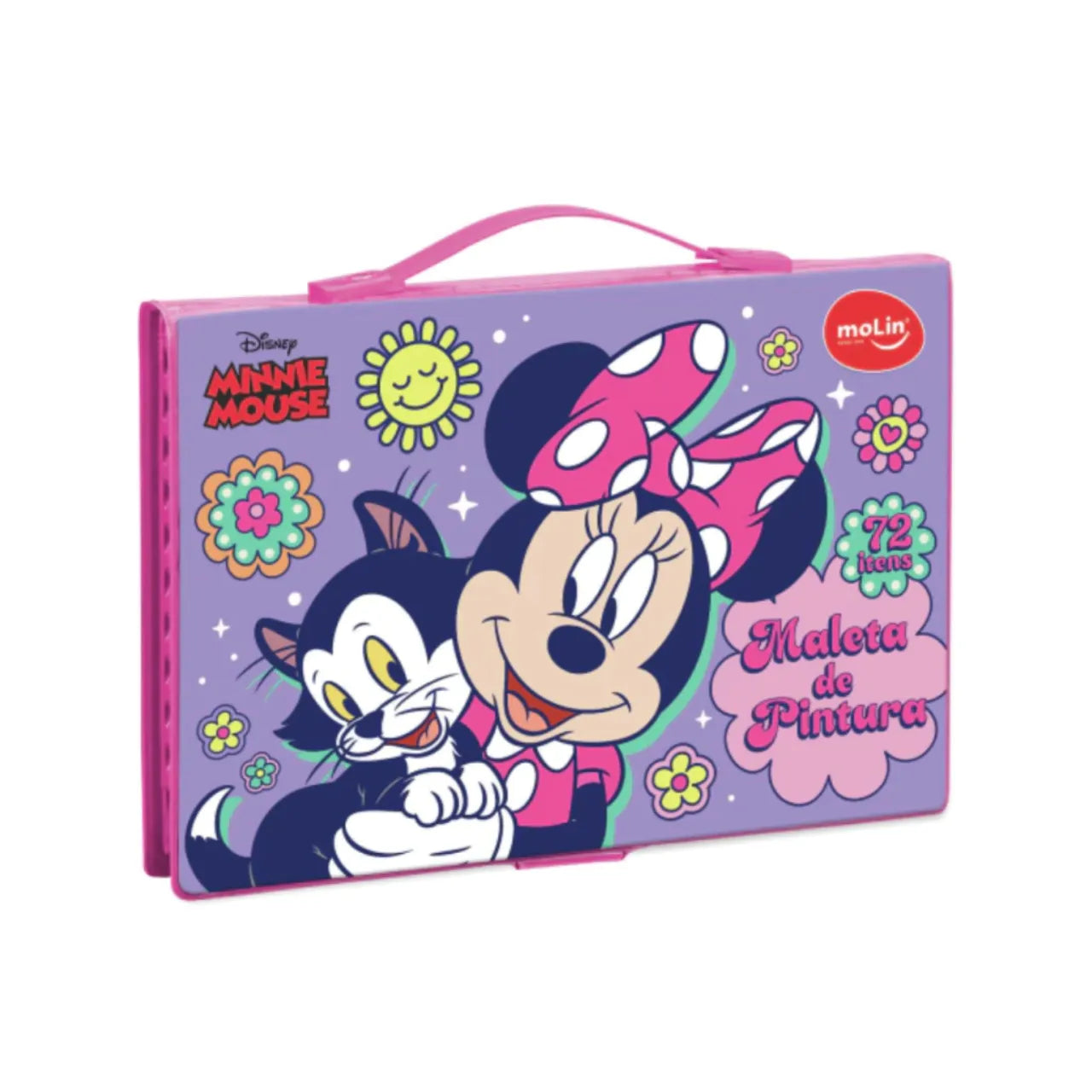 Maleta de Pintura Infantil Minnie Mouse Molin 72 Itens