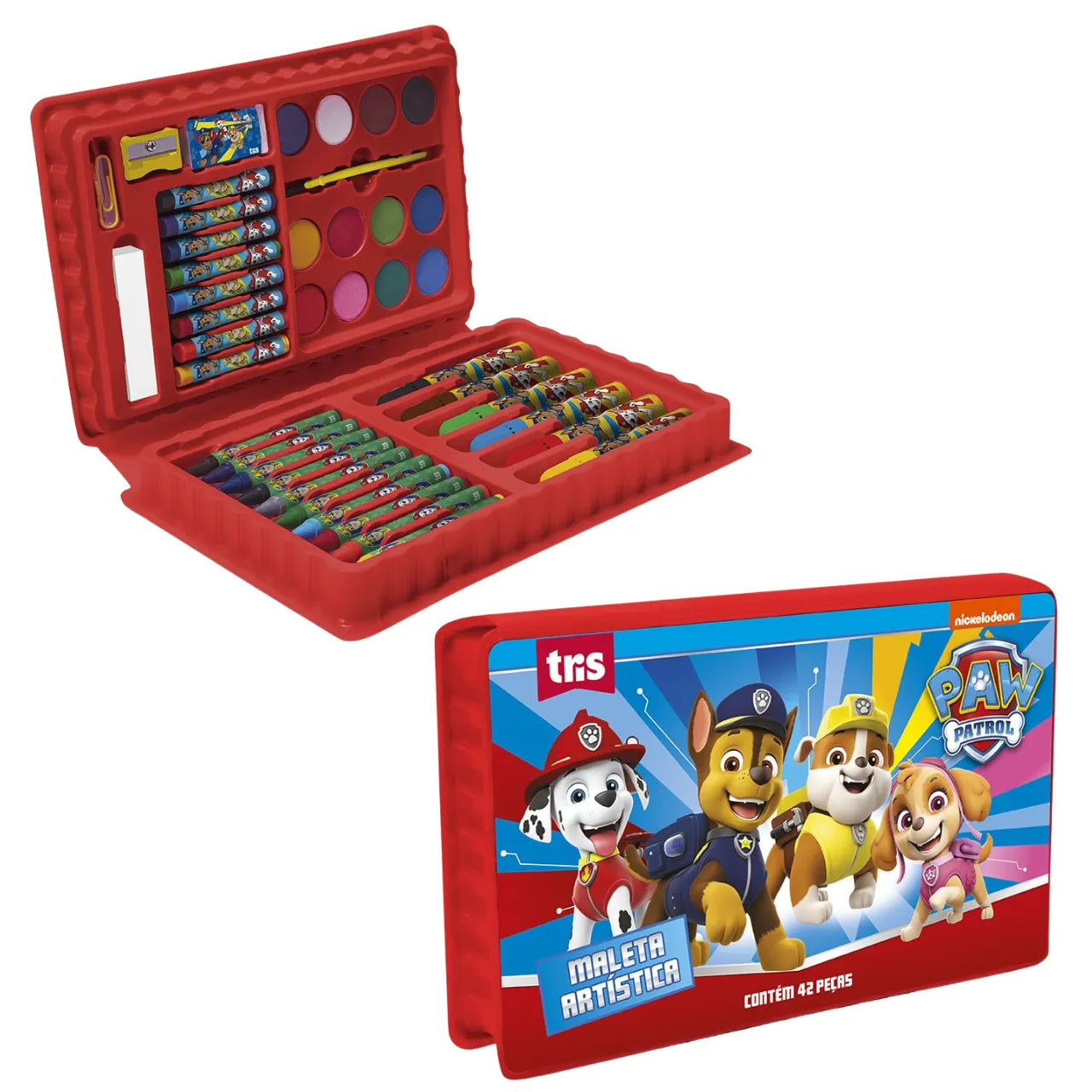 Maleta de Pintura Infantil Patrulha Canina 42 Peças Tris