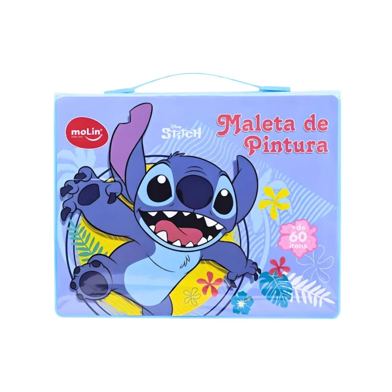Maleta de Pintura Infantil Stitch Molin +60 Peças Escolar