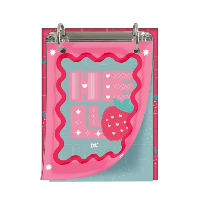 Mini Caderno Argolado Hello com Fichas 80 Folhas DAC