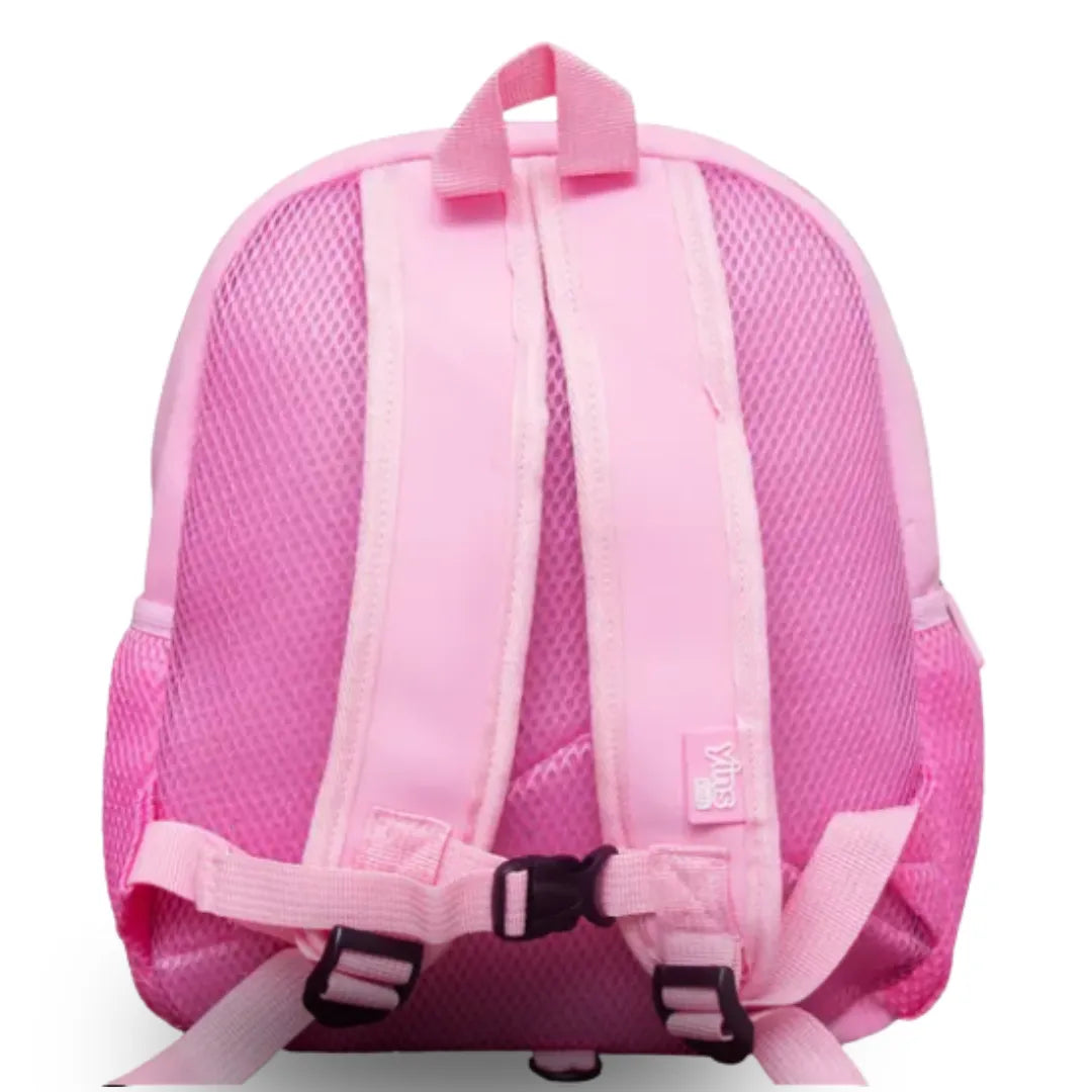 Mochila Baby Infantil Escolar Costas Unicórnio Rosa com Bolsos Laterais