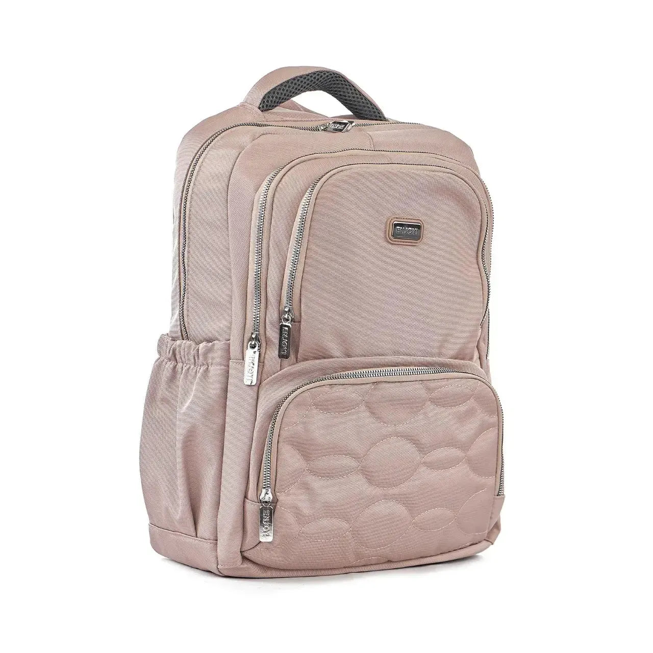Mochila Feminina Escolar Pink Porta Notebook Alças Acolchoadas Reforçada 4 Zíperes