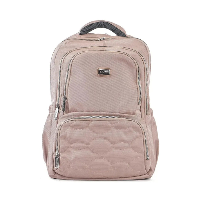 Mochila Feminina Escolar Pink Porta Notebook Alças Acolchoadas Reforçada 4 Zíperes