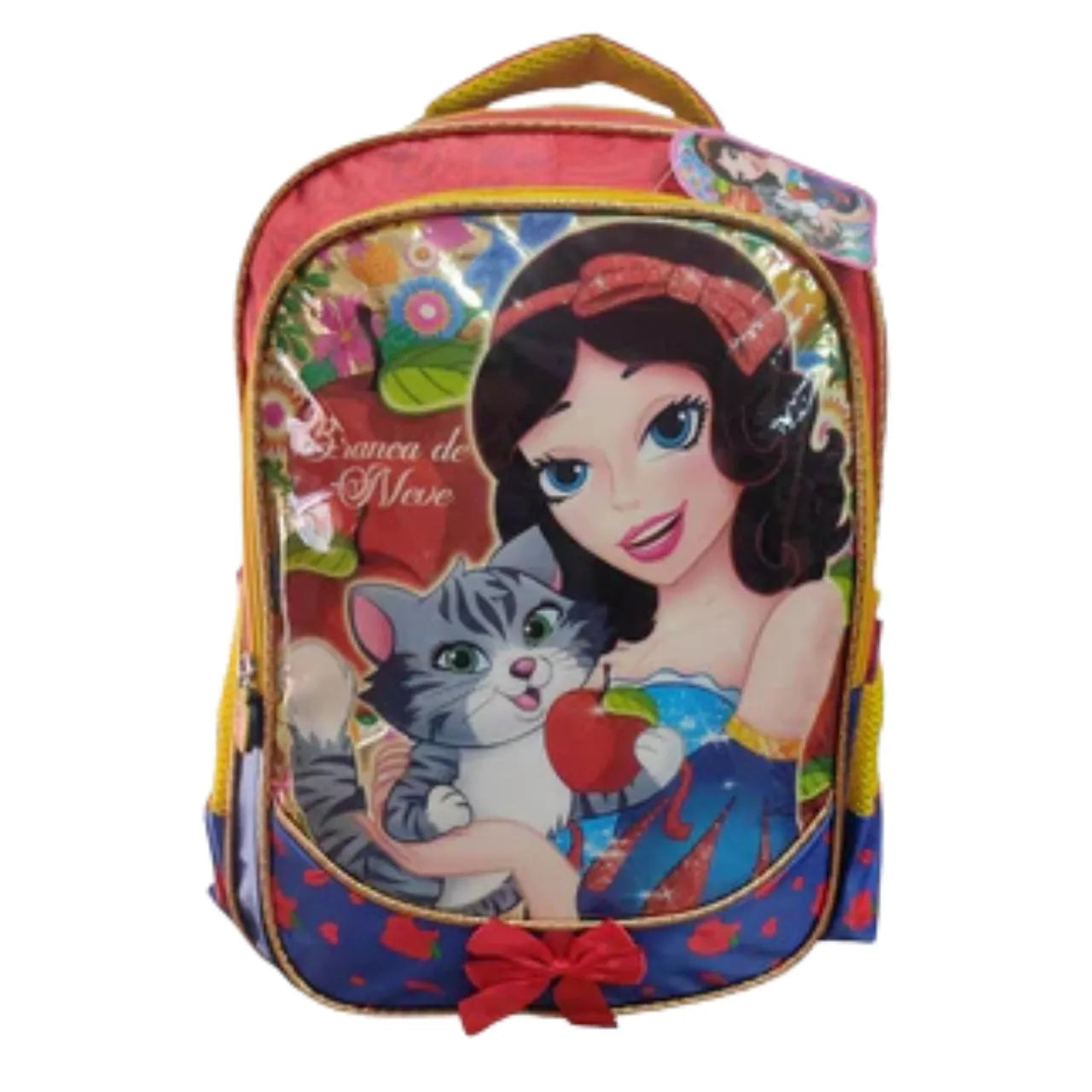 Mochila Infantil Costas Branca de Neve Colorida Escolar