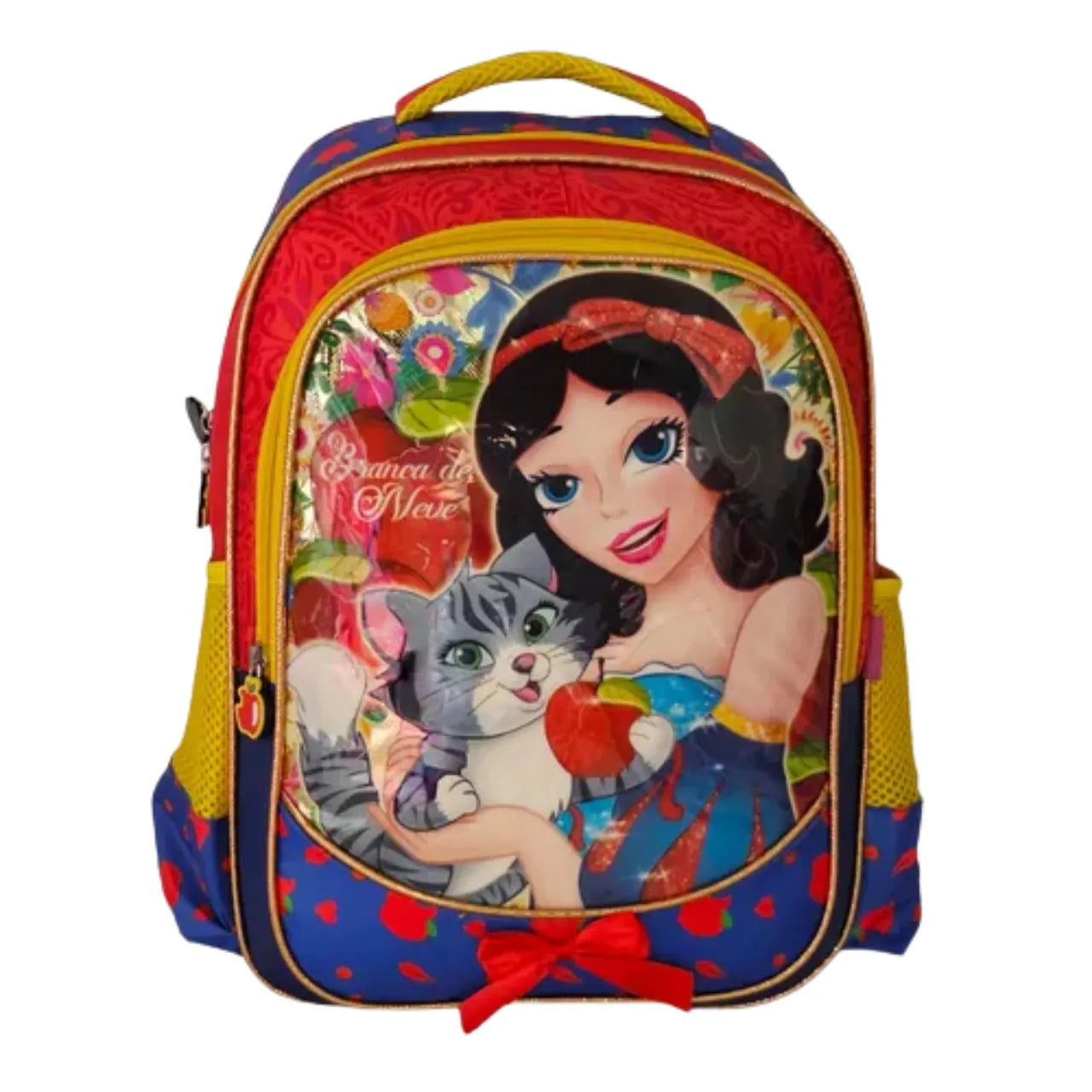 Mochila Infantil Costas Branca de Neve Colorida Escolar