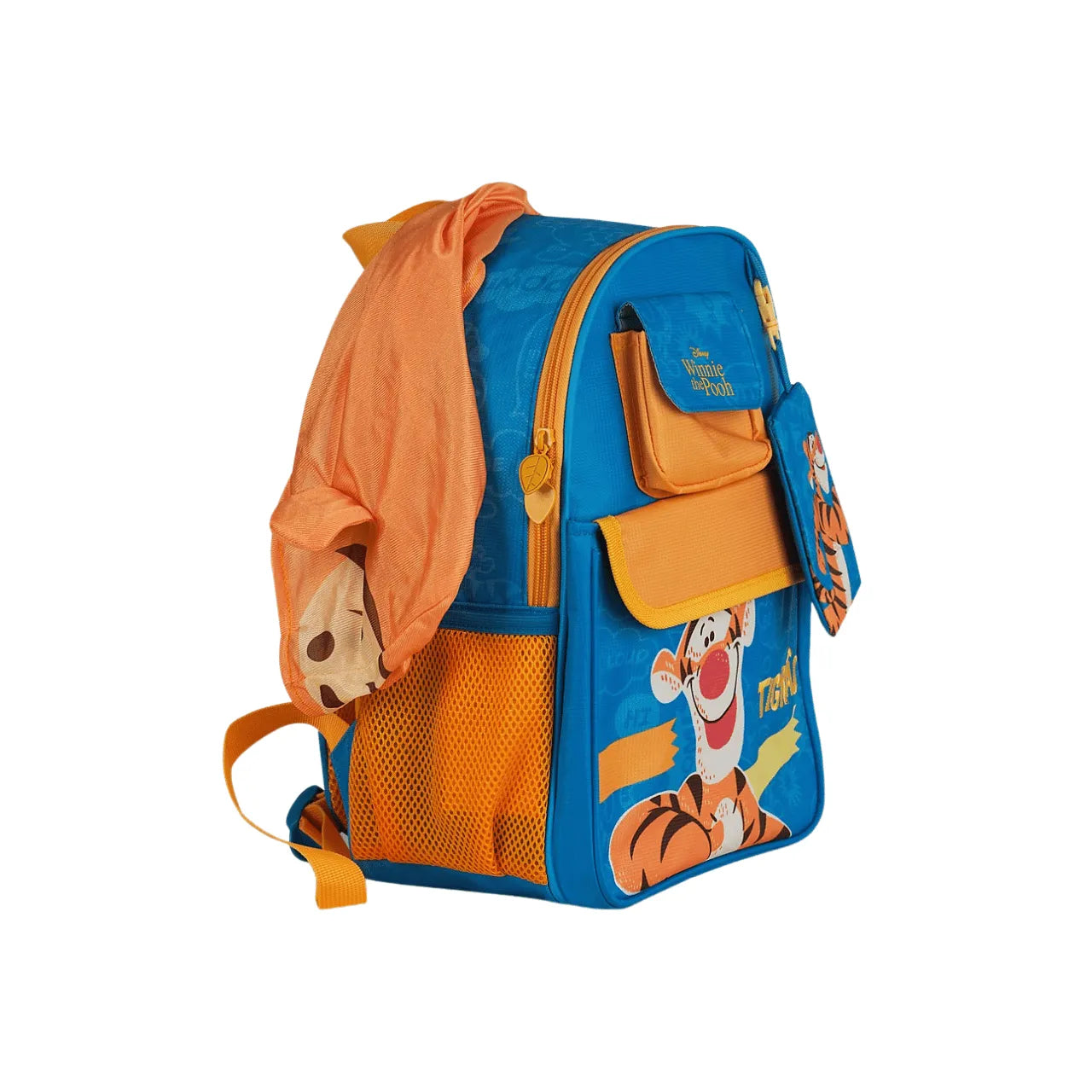 Mochila Infantil Costas Tigrão Winnie the Pooh com Bolsos Laterais