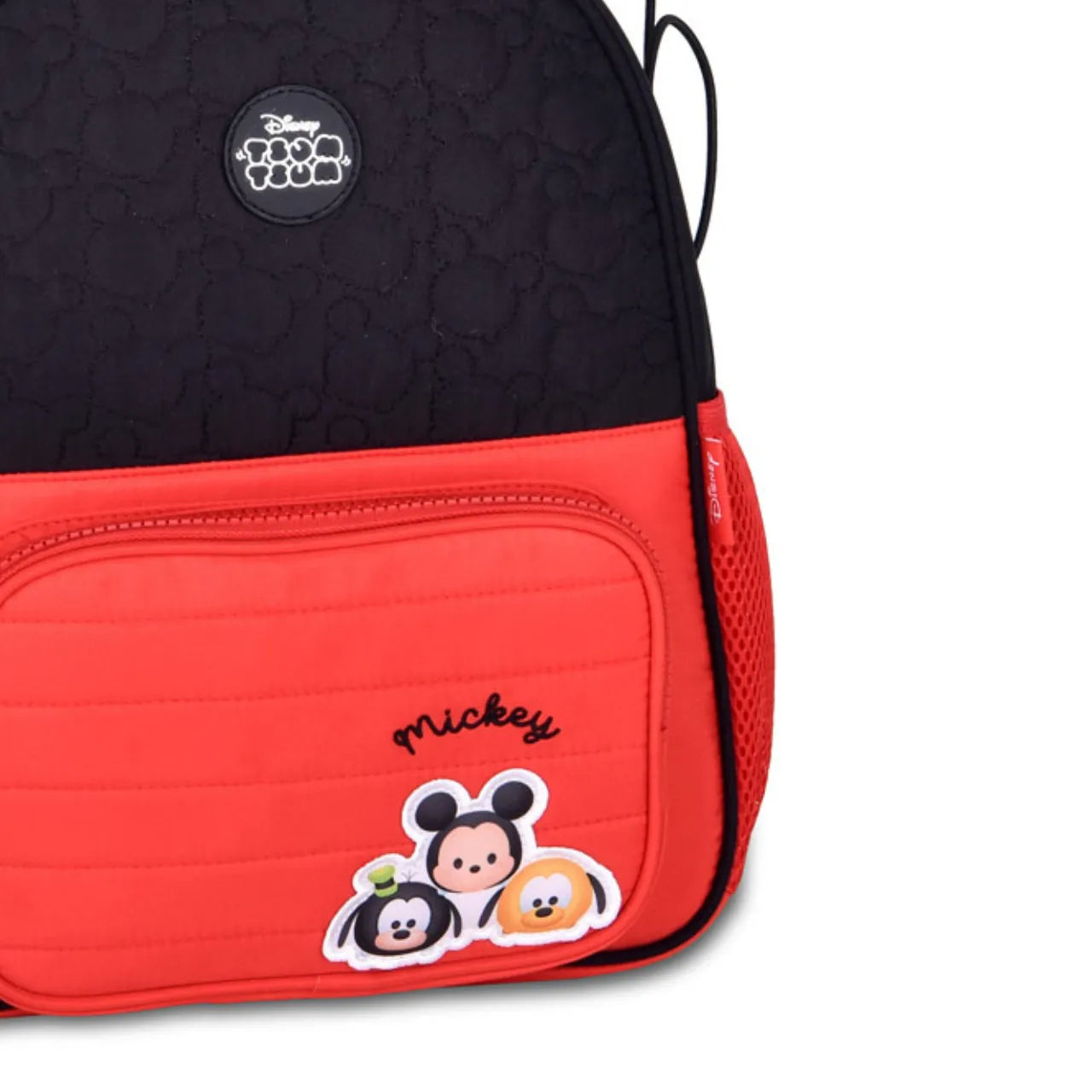 Mochila Infantil Escolar Costas Mickey Preta com Bolso Frontal
