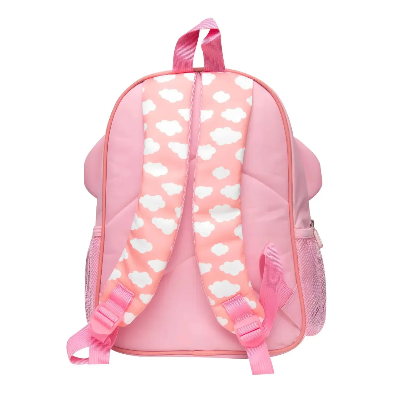 Mochila Infantil Escolar Costas Ovelhinha Rosa Bolsos Laterais