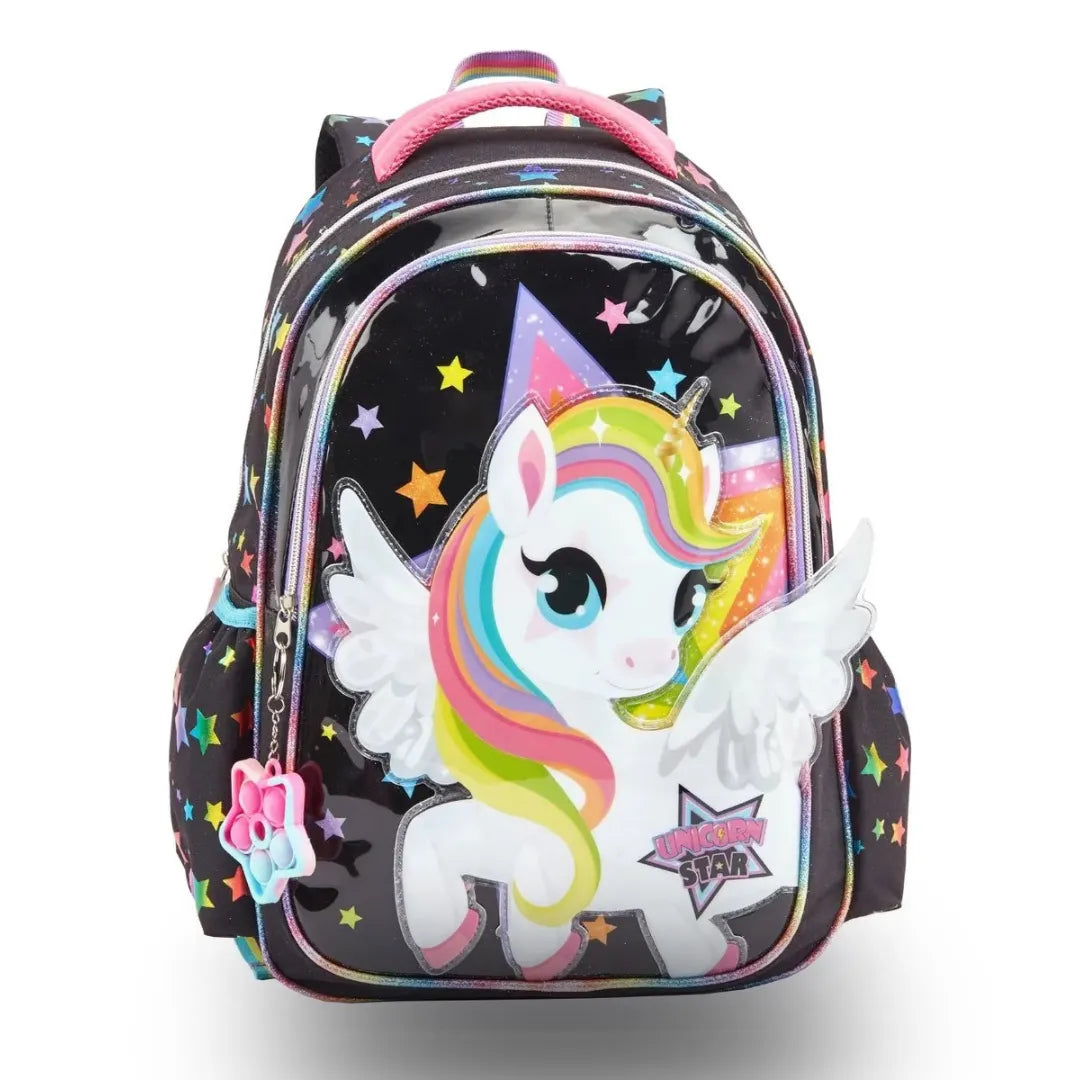 Mochila Infantil Escolar Costas Unicórnio