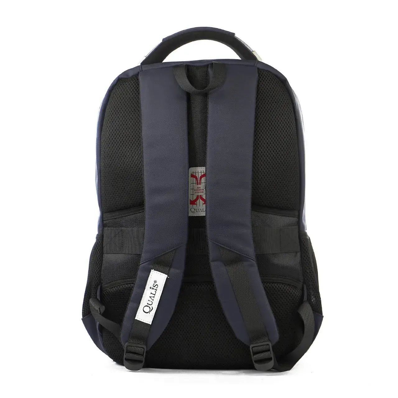 Mochila de Costas Azul 4 Zíperes Reforçada Alças Acolchoadas