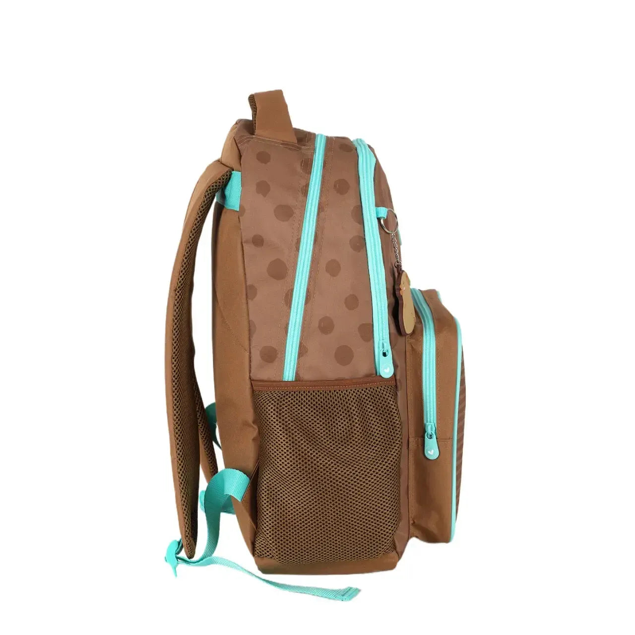Mochila de Costas Capivara Marrom e Verde Alça Reforçada e Bolso Frontal