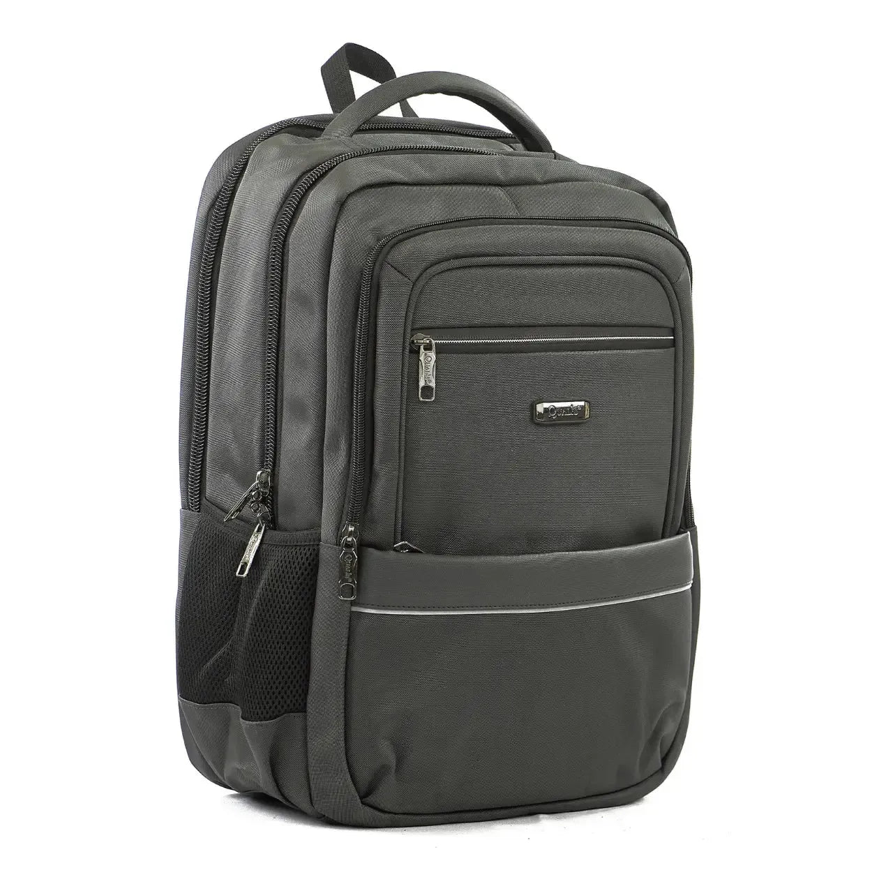 Mochila de Costas Cinza Reforçada Acolchoada Bolso Antifurto