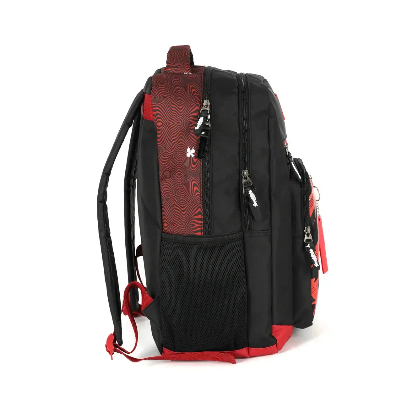 Mochila de Costas Enaldinho Preta e Vermelha com Alça Reforçada