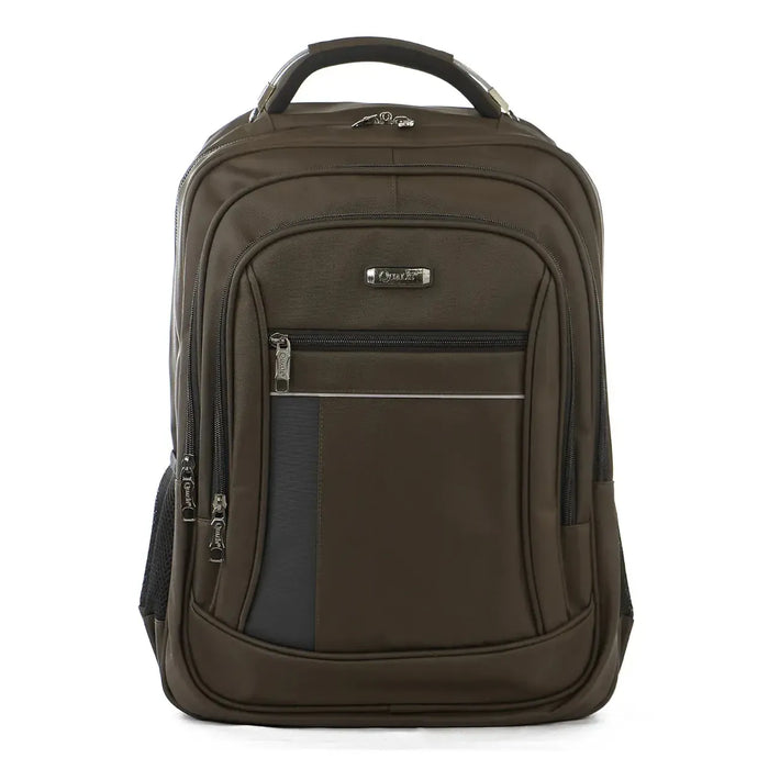 Mochila de Costas Marrom Acolchoada Porta Notebook Reforçada