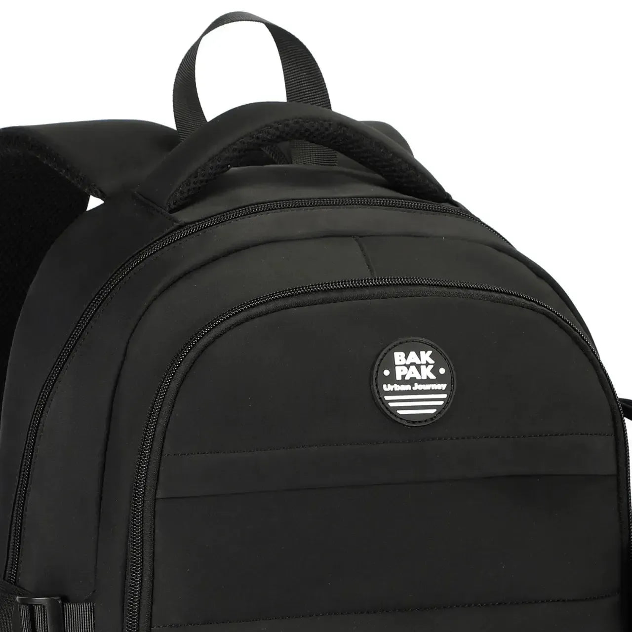 Mochila de Costas Preta Acolchoada Com Estojo 4 Zíperes Reforçada