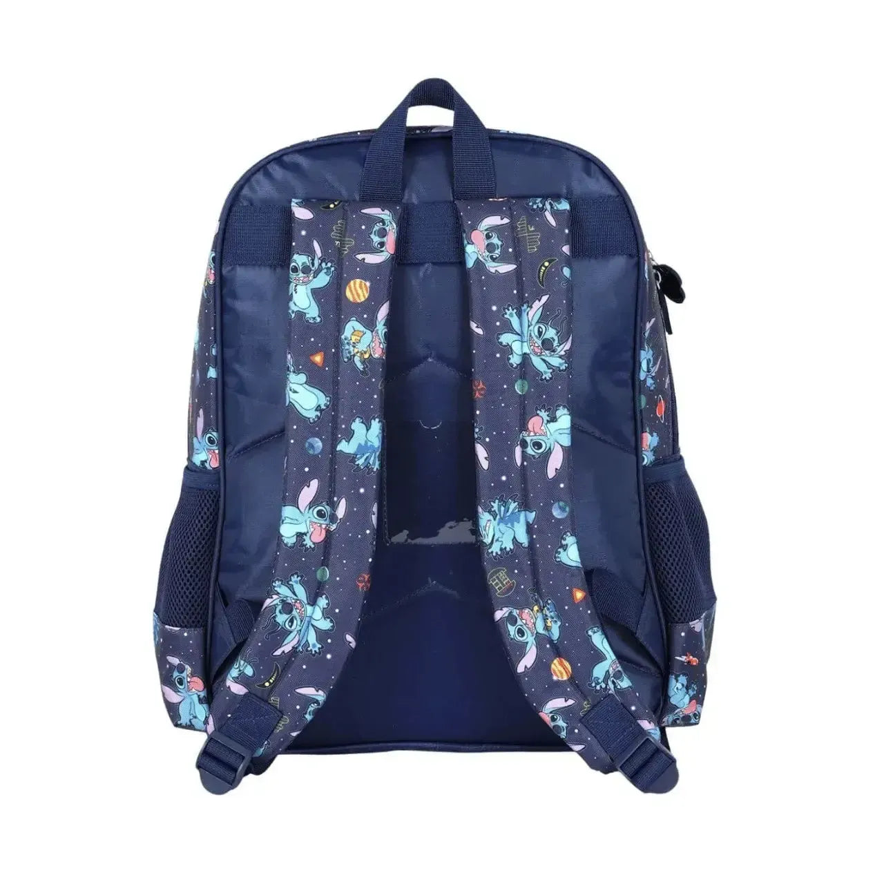 Mochila de Costas Stitch Marinho e Azul com Bolso Frontal