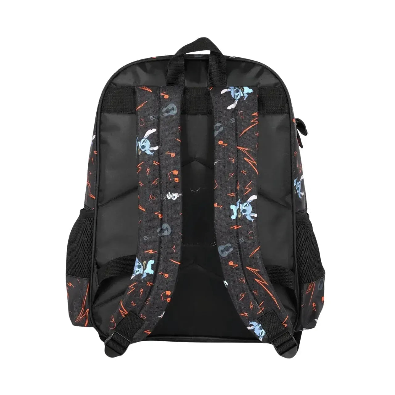 Mochila de Costas Stitch Preta e Vermlha com Bolso Frontal