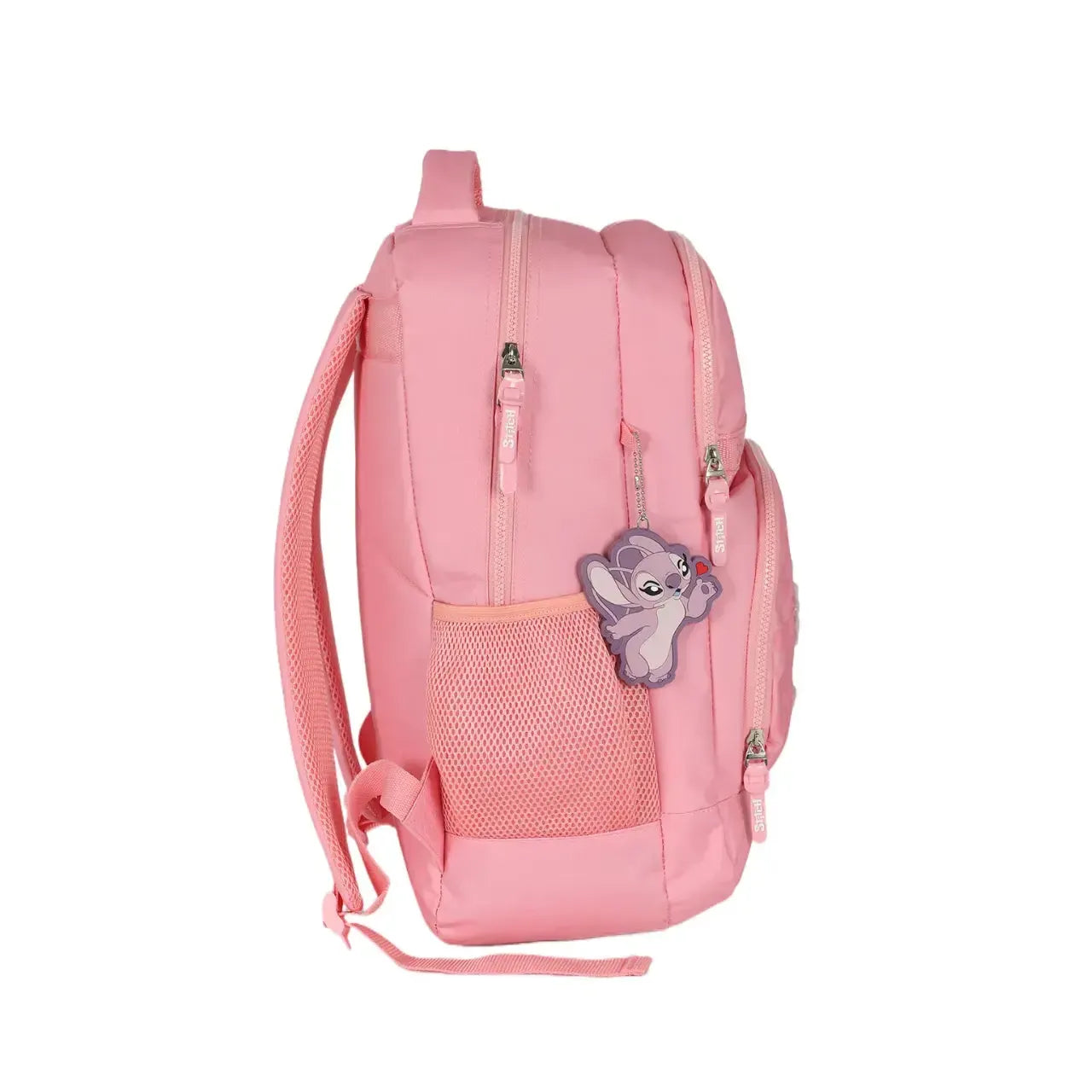Mochila de Costas Stitch Rosa e Azul com Bolso Frontal