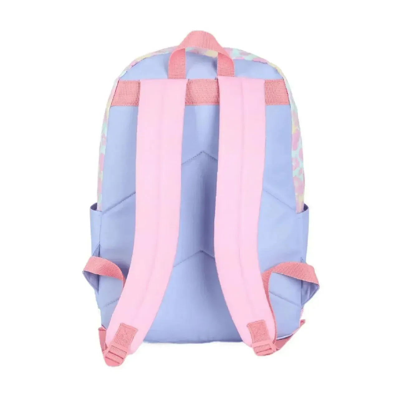 Mochila de Costas Stitch Rosa e Verde com Bolso Frontal
