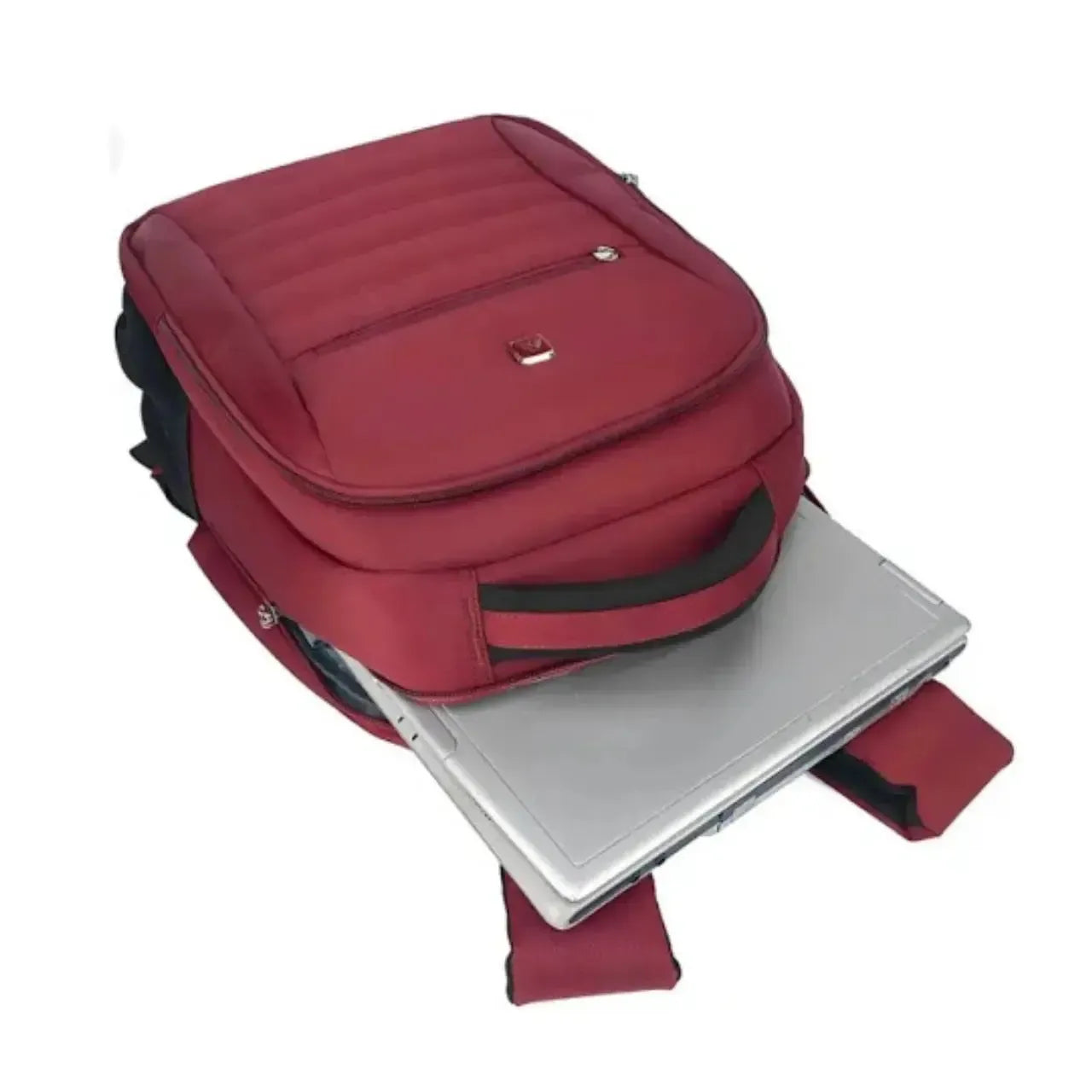 Mochila de Costas Vermelha Porta Notebook Alças Acolchoadas Reforçada