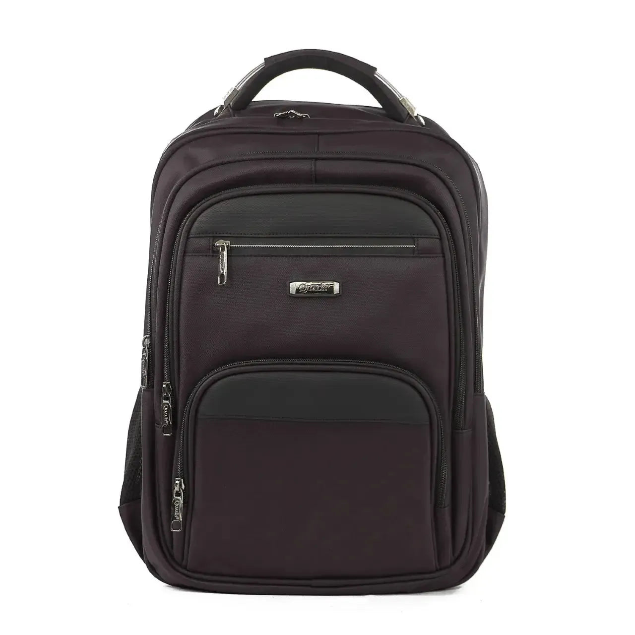 Mochila de Costas Vinho 3 Zíperes Alças Acolchoadas Reforçada