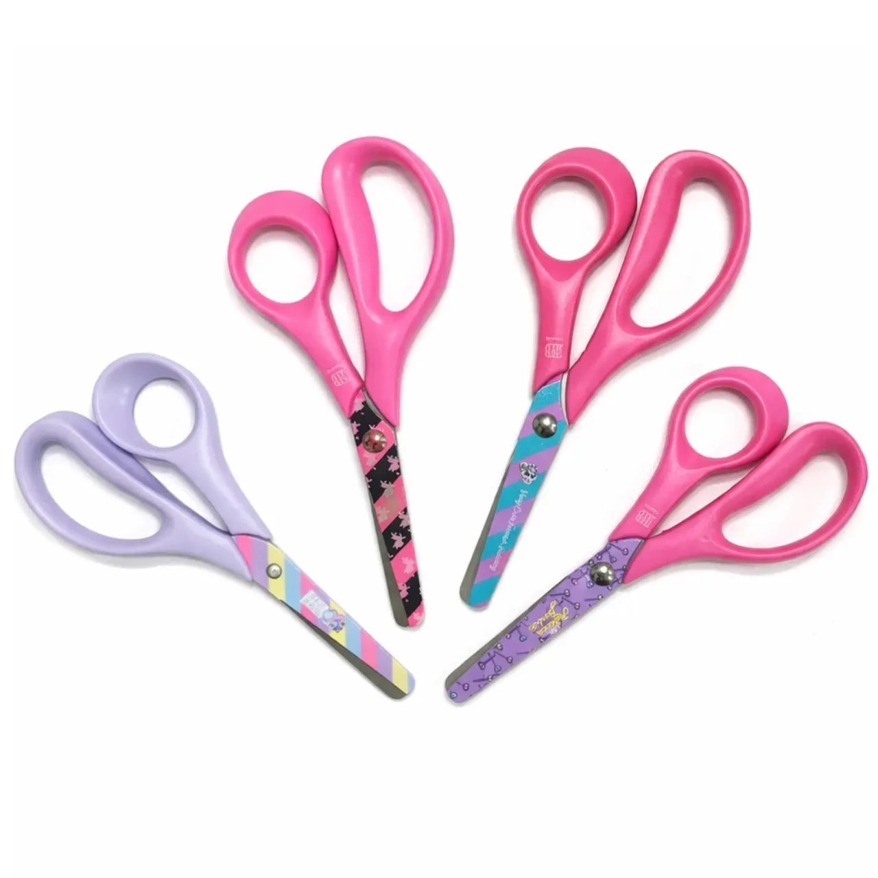 Tesoura Escolar Rebecca Bonbon Rosa 3 Aço Inox 13,5cm
