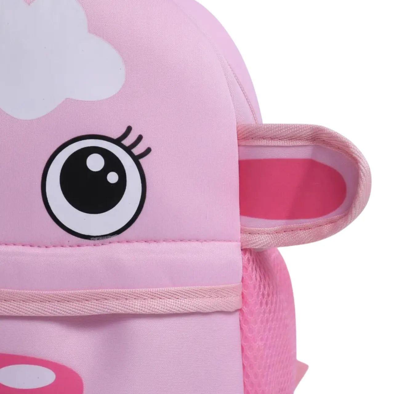 Mochila Baby Infantil Costas Ovelhinha Rosa Escolar com Bolsos Laterais