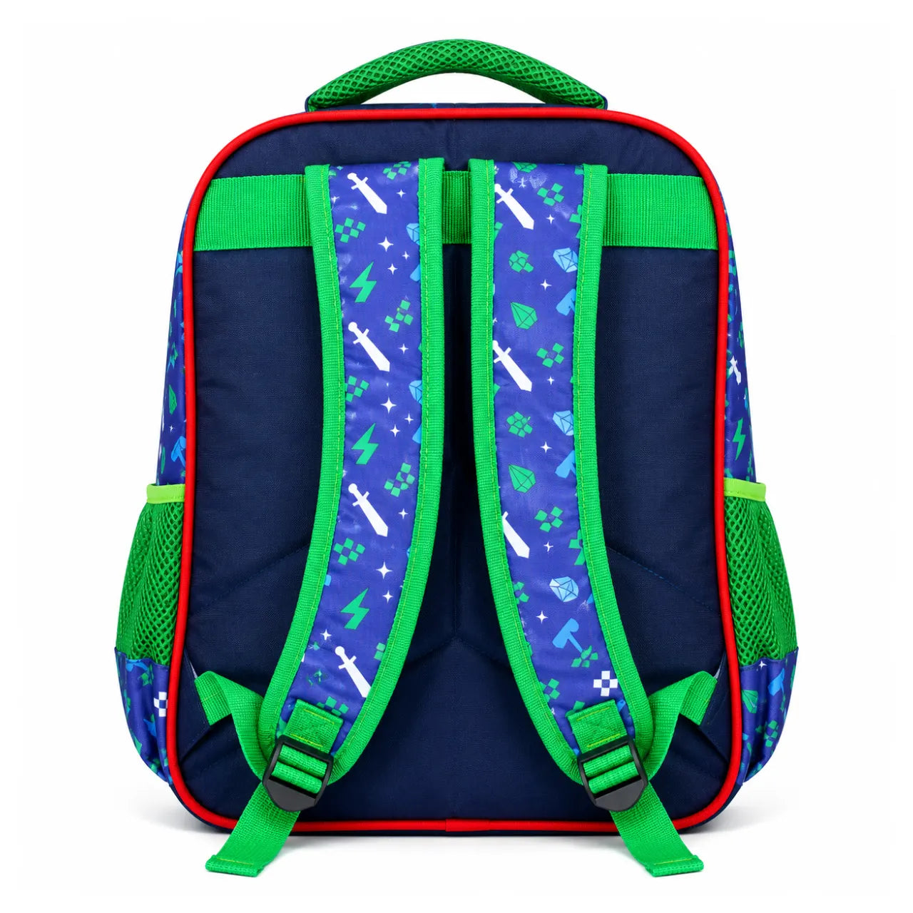 Mochila de Costas Block Game Gamer Escolar com Bolsos Laterais