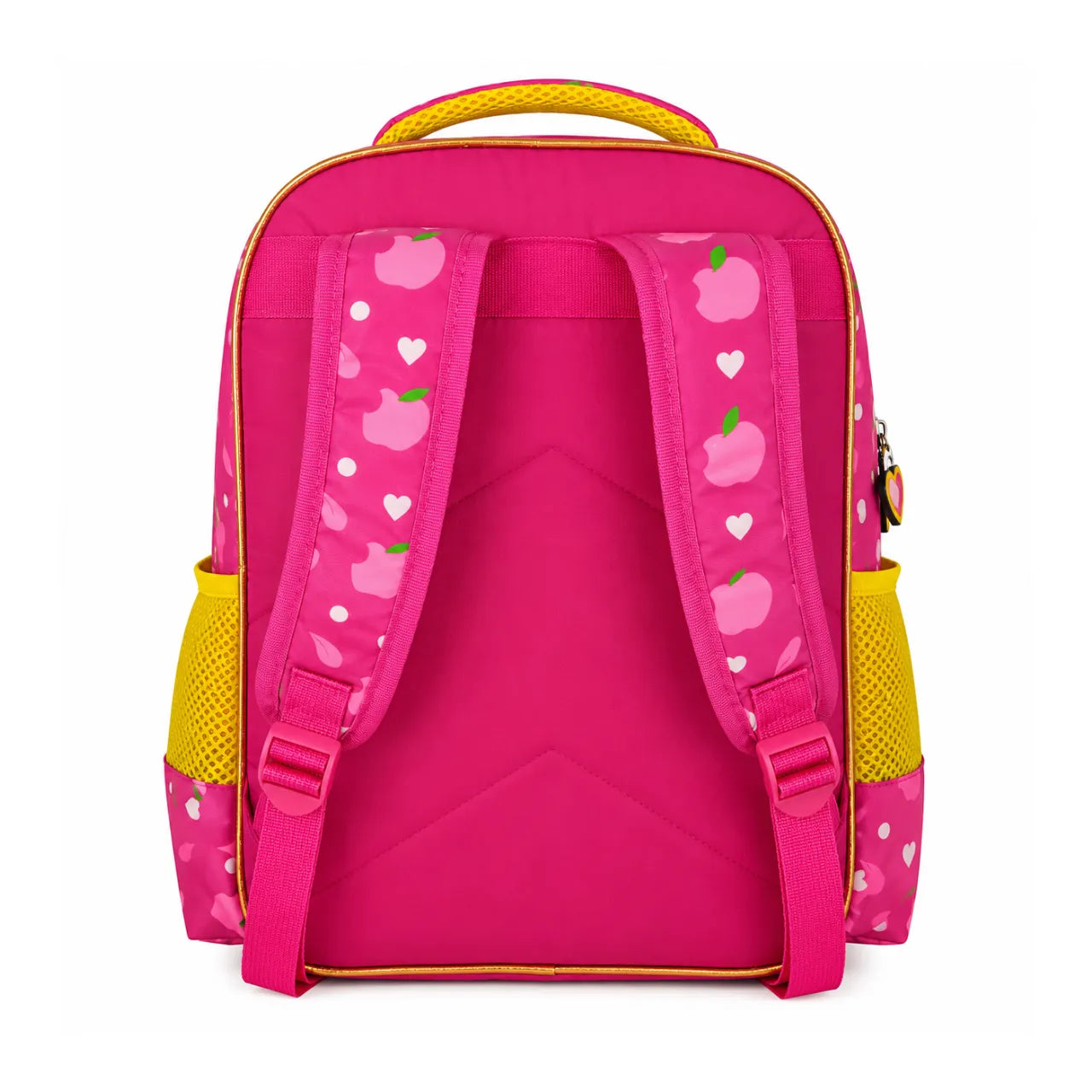 Mochila Infantil Costas Branca de Neve Rosa com Bolsos Laterais