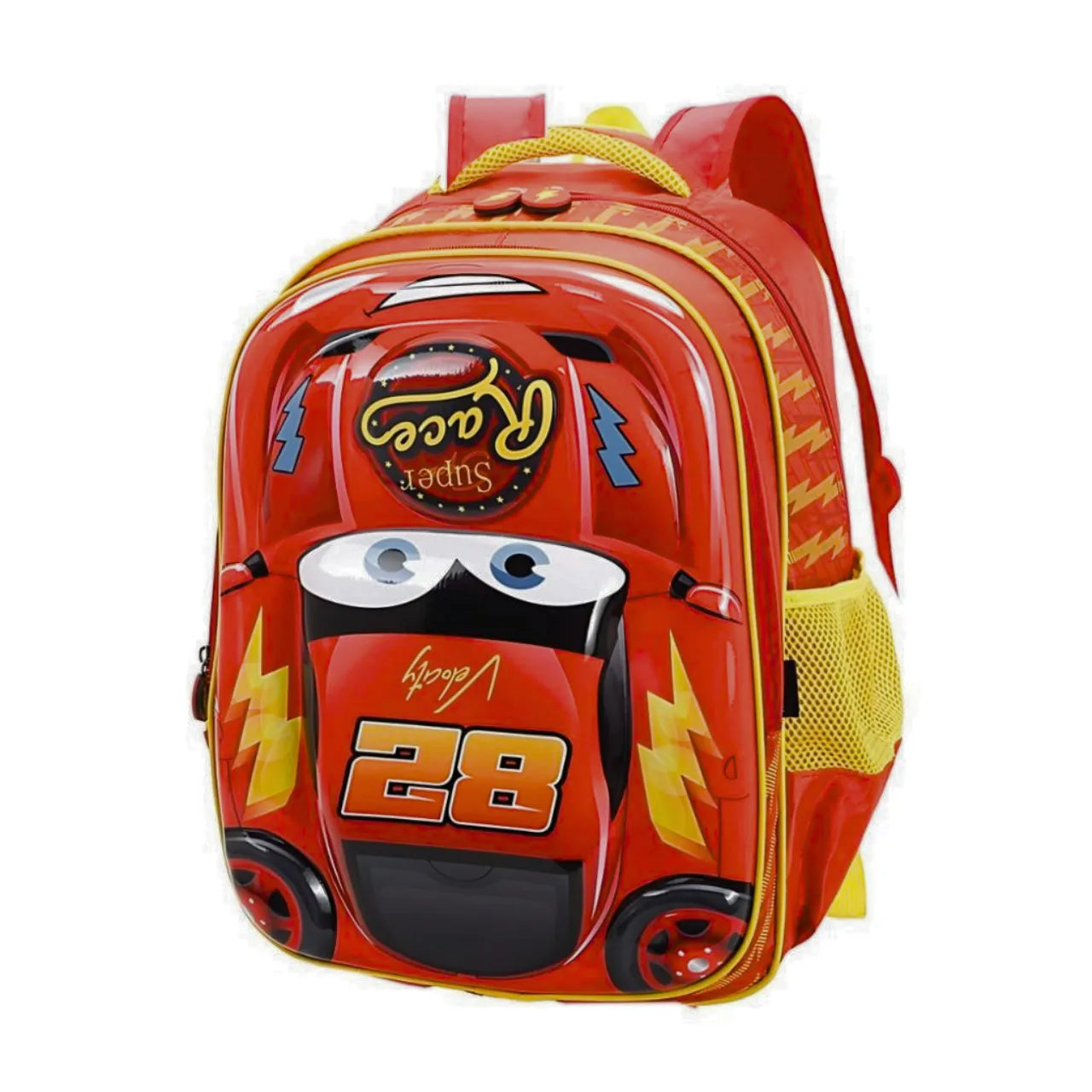 Mochila Infantil Carro Super Race Vermelha 3d