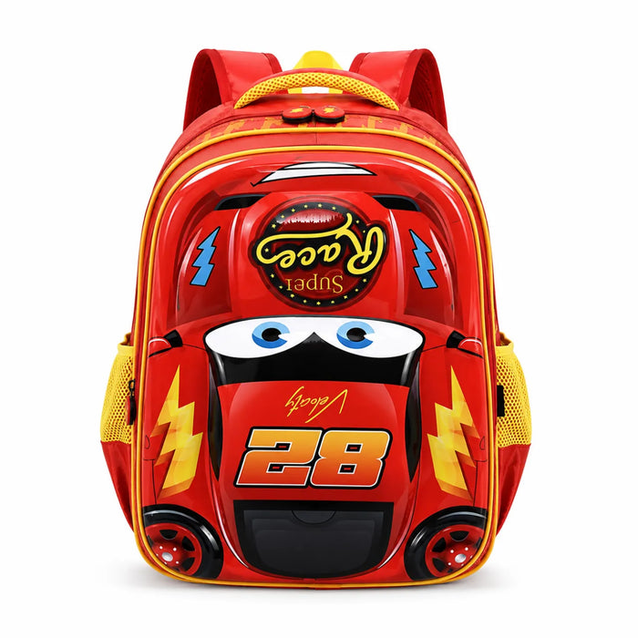 Mochila Infantil Carro Super Race Vermelha 3d