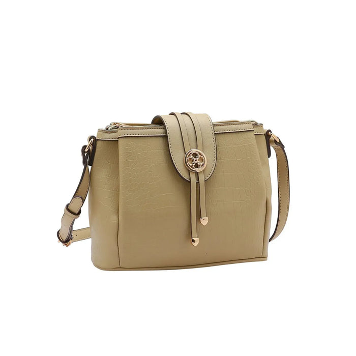 Bolsa Feminina Chenson Mini Croco Natural