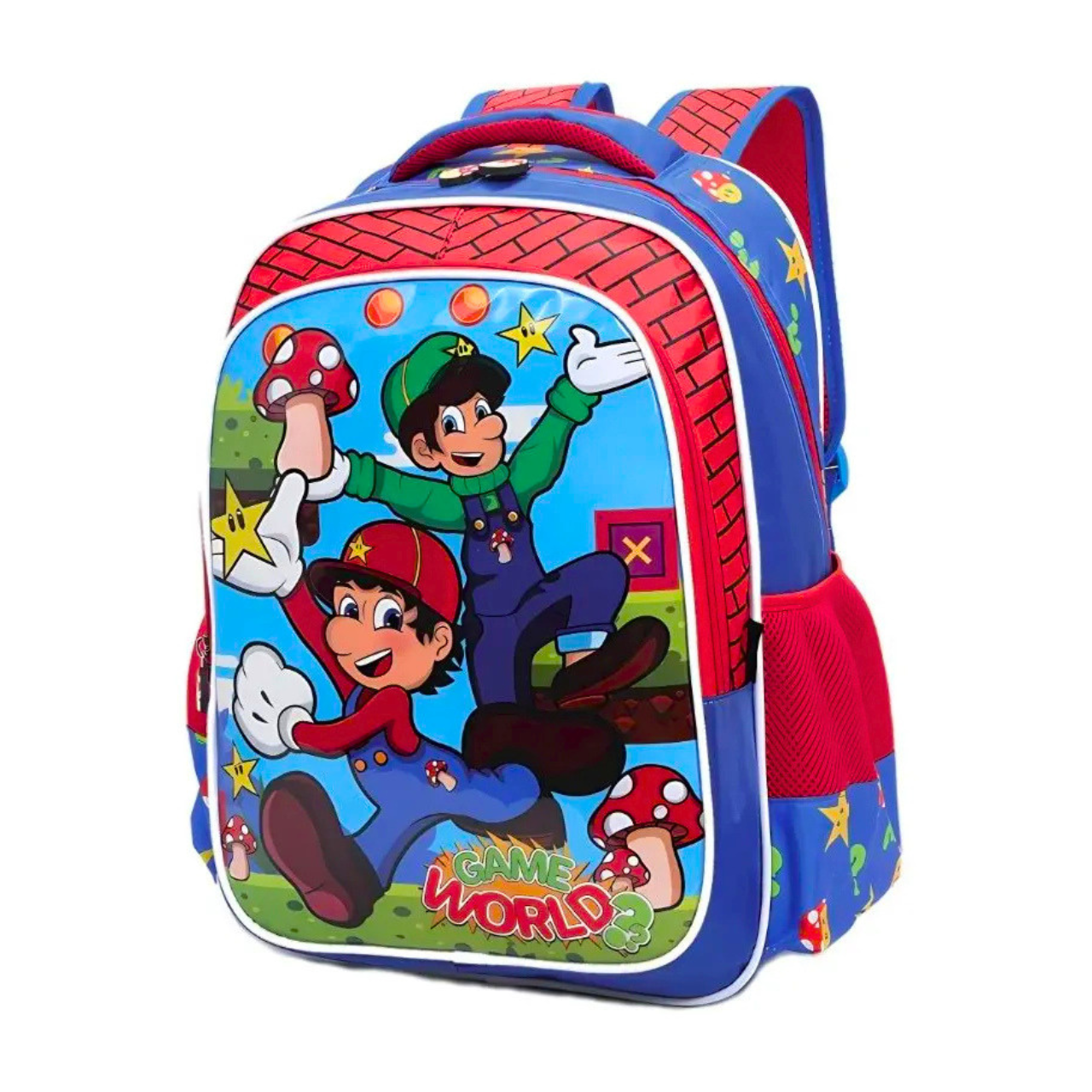 Mochila de Costas Game World Azul Ponto Verde