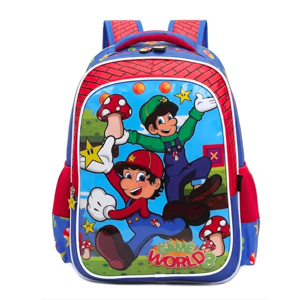 Mochila de Costas Game World Azul Ponto Verde