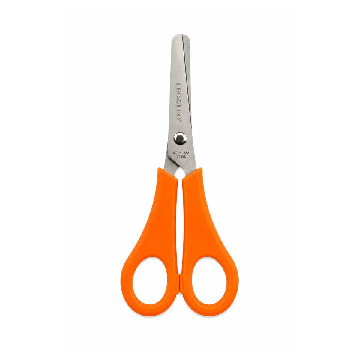 Tesoura Escolar Inox Plus Laranja Leo e Leo