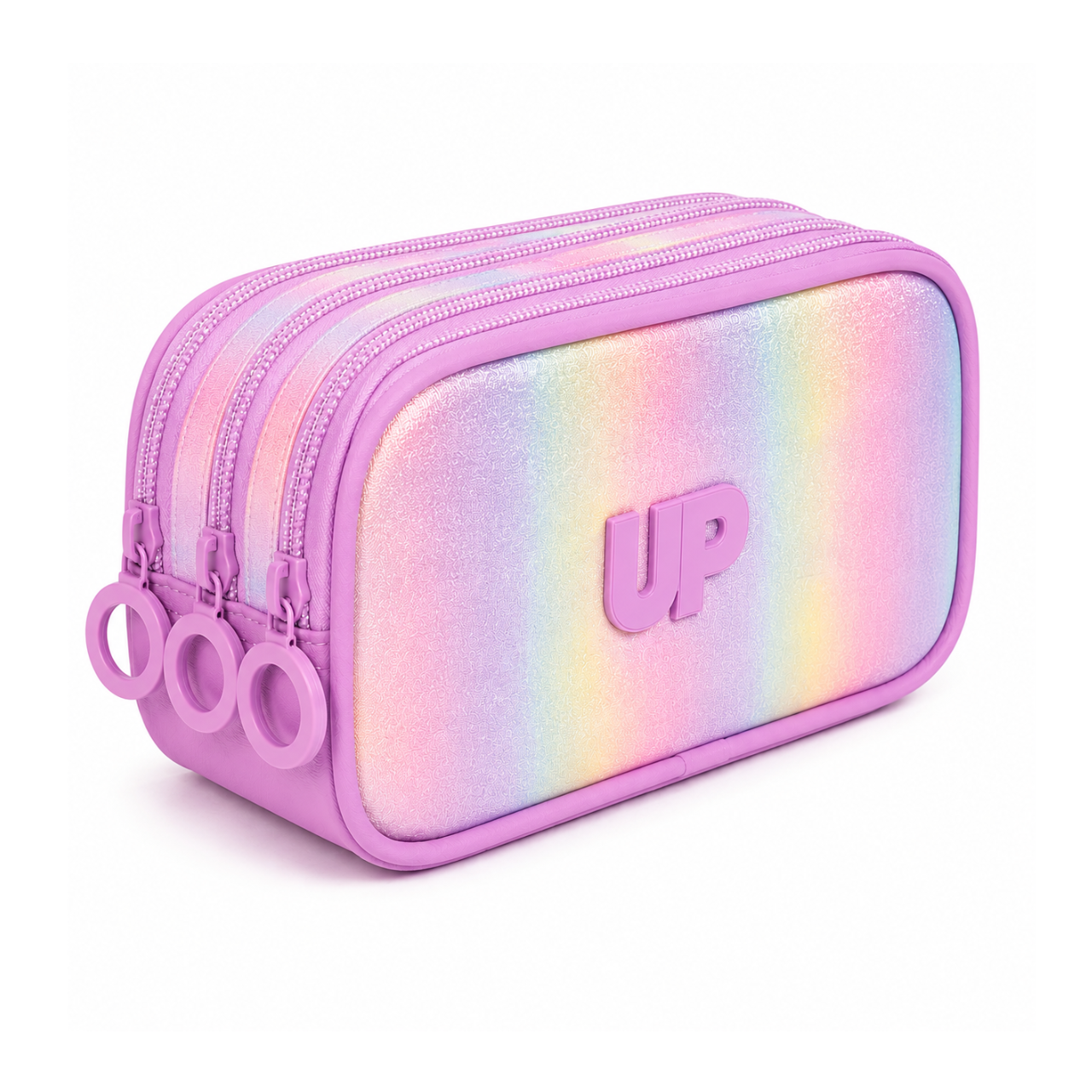 Estojo Escolar Ziper Triplo Roxo Up4you Luxcel