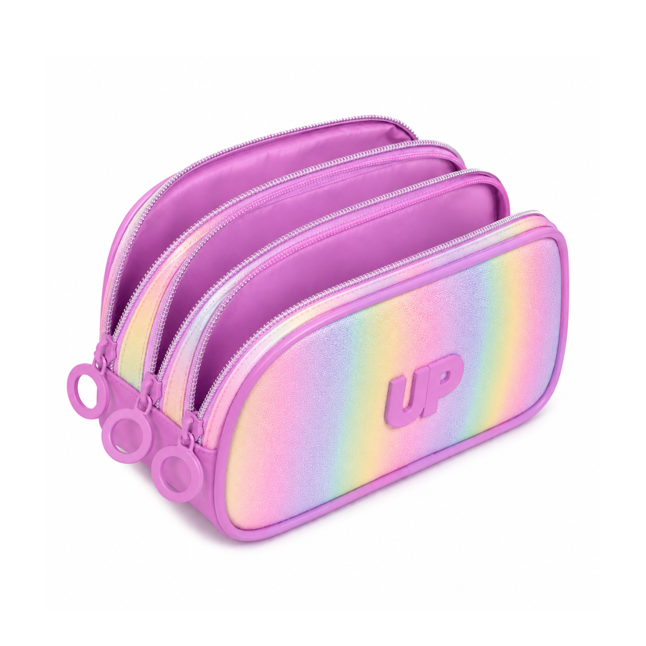 Estojo Escolar Ziper Triplo Roxo Up4you Luxcel