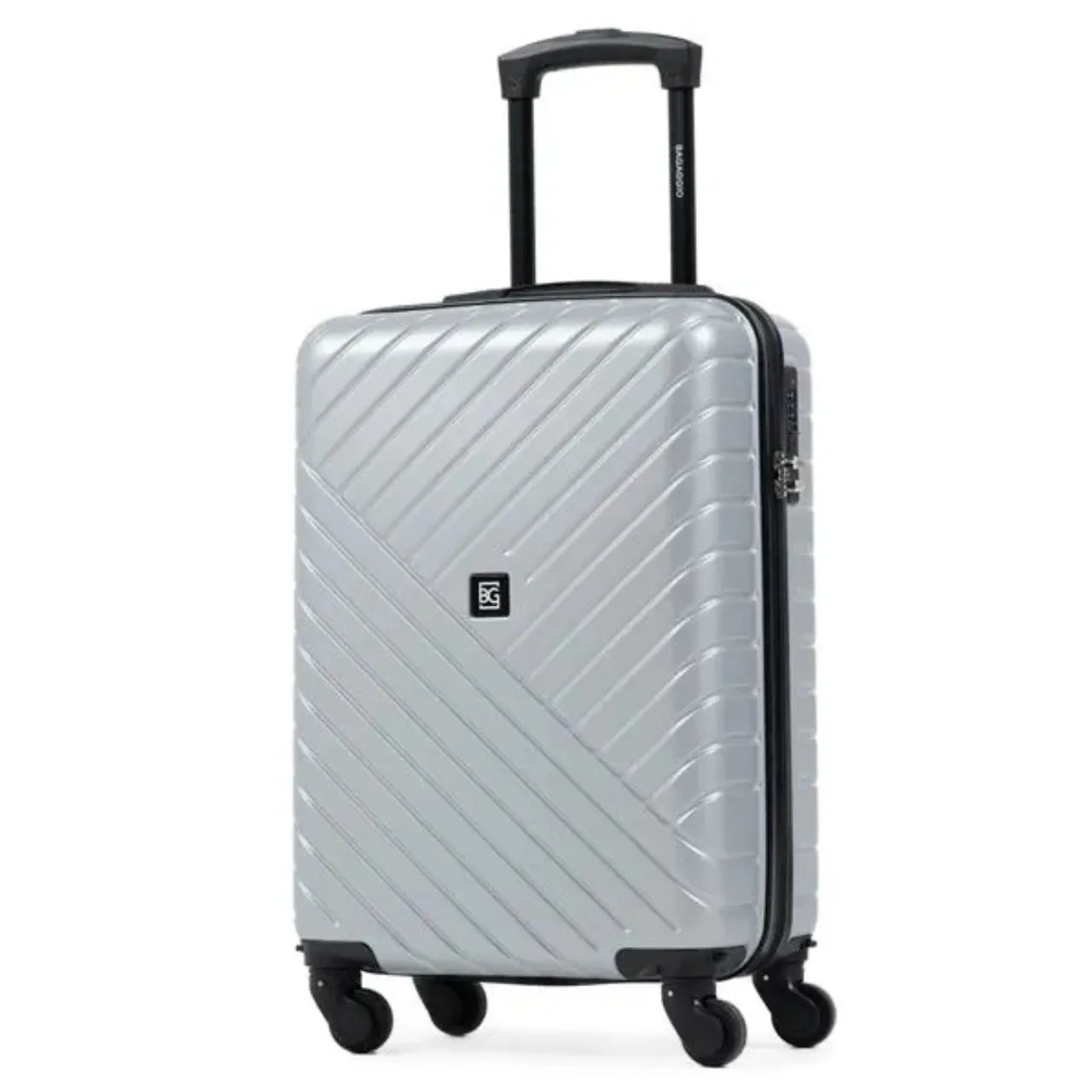 Mala de Bordo Detroit Bagaggio 10kg Prata Rodas 360°