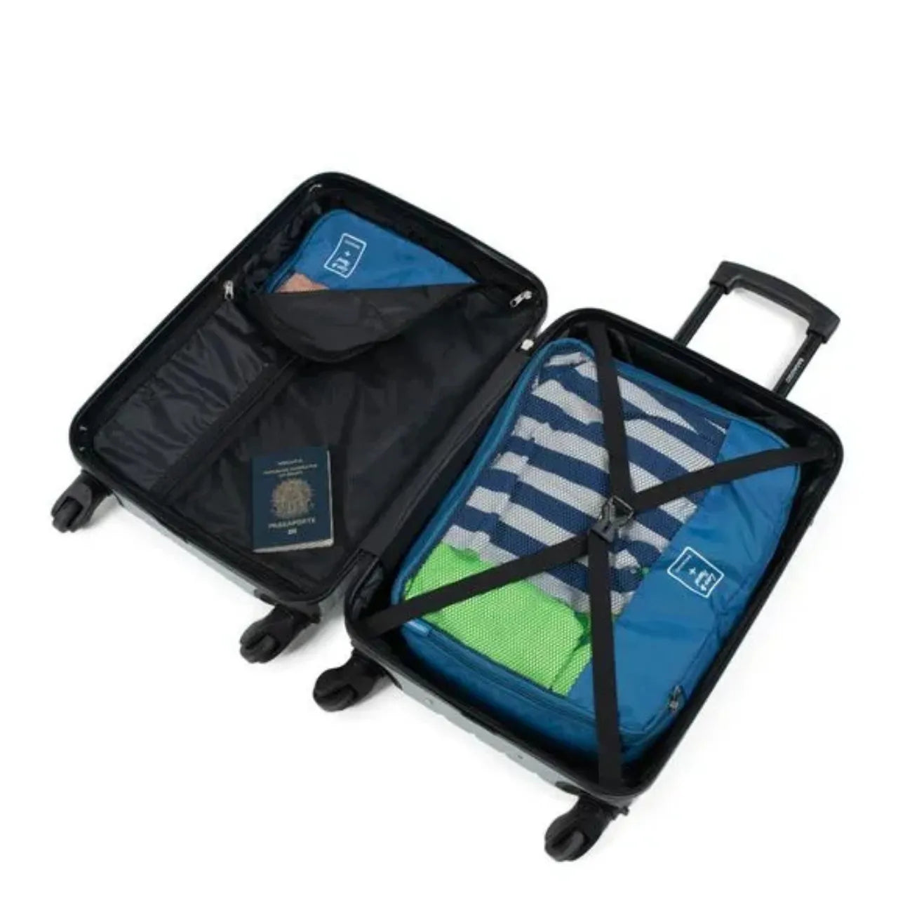Mala de Bordo Detroit Bagaggio 10kg Prata Rodas 360°