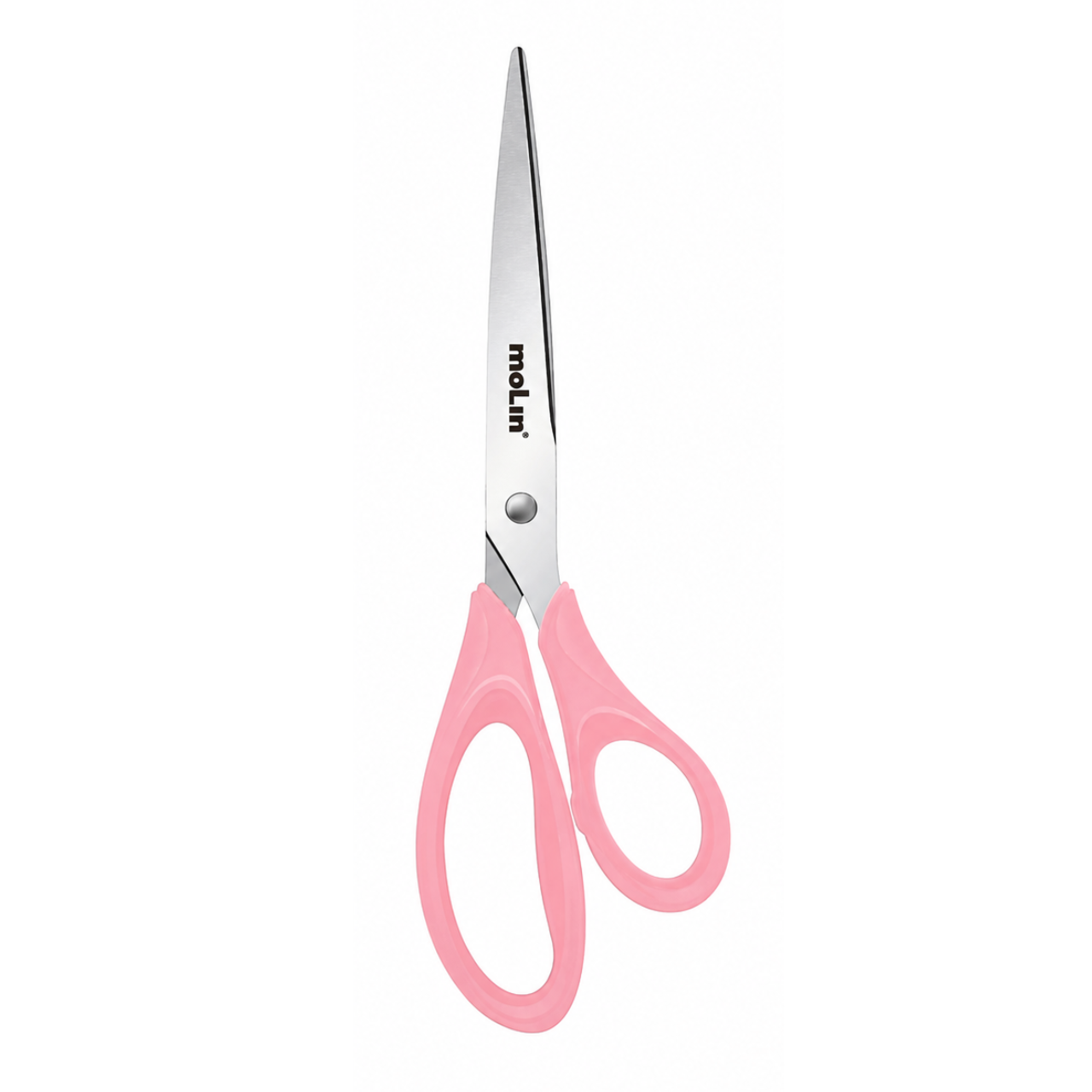 Tesoura Office Rosa 21cm Molin Aço Inox