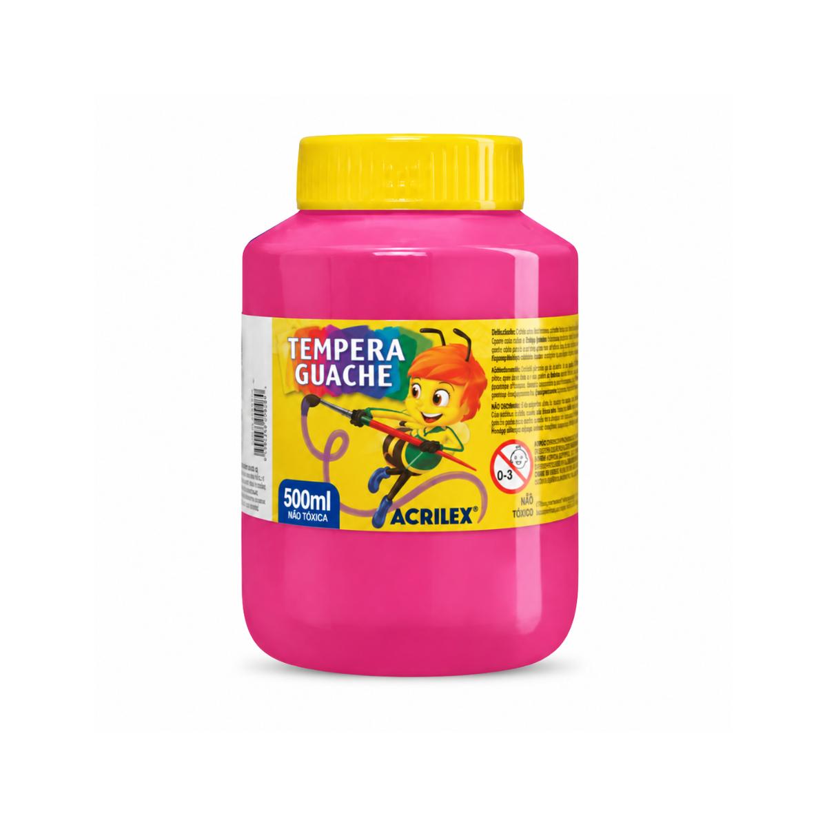 Têmpera Guache 500ml Rosa Não Tóxica Acrilex