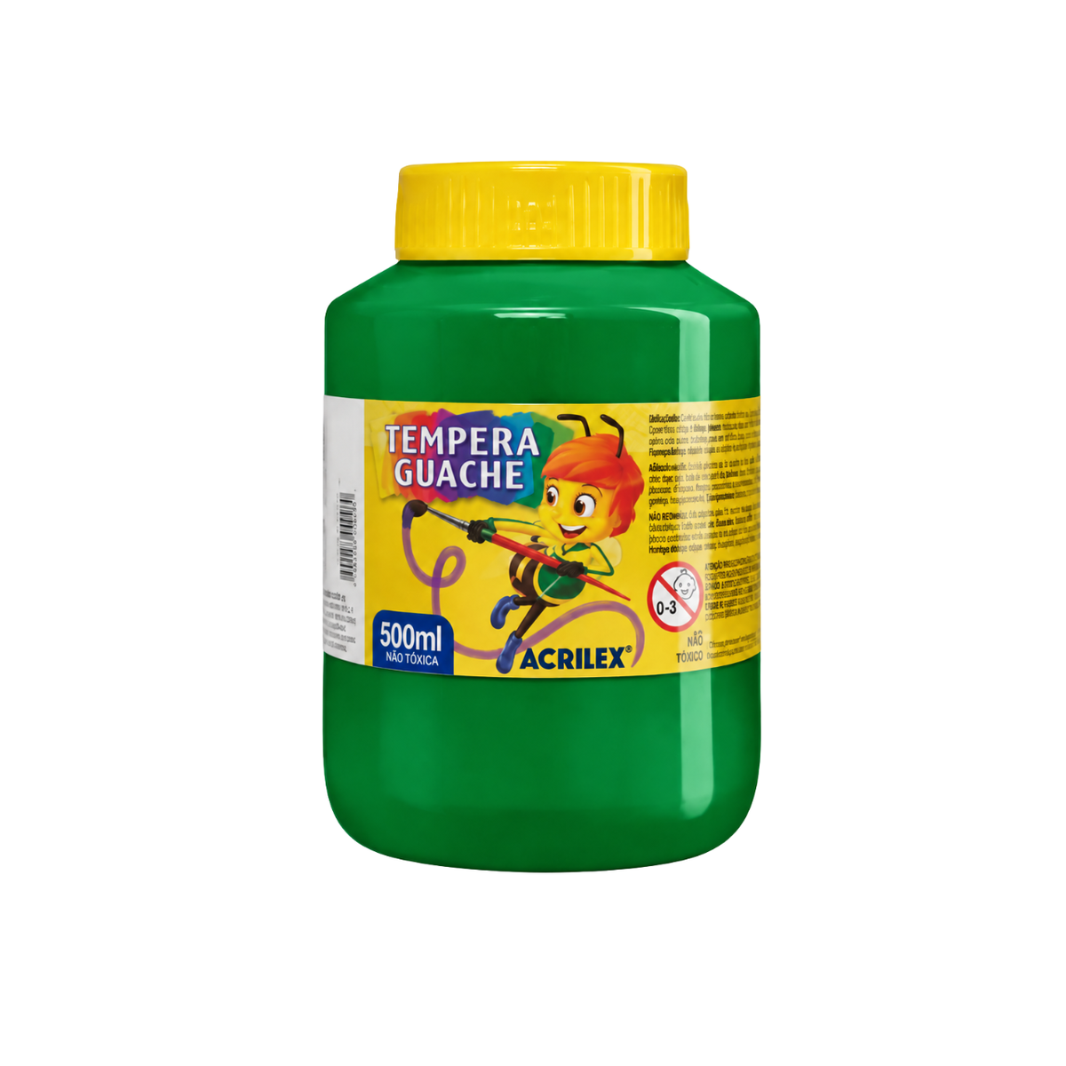 Têmpera Guache 500ml Verde Bandeira Não Tóxica Acrilex