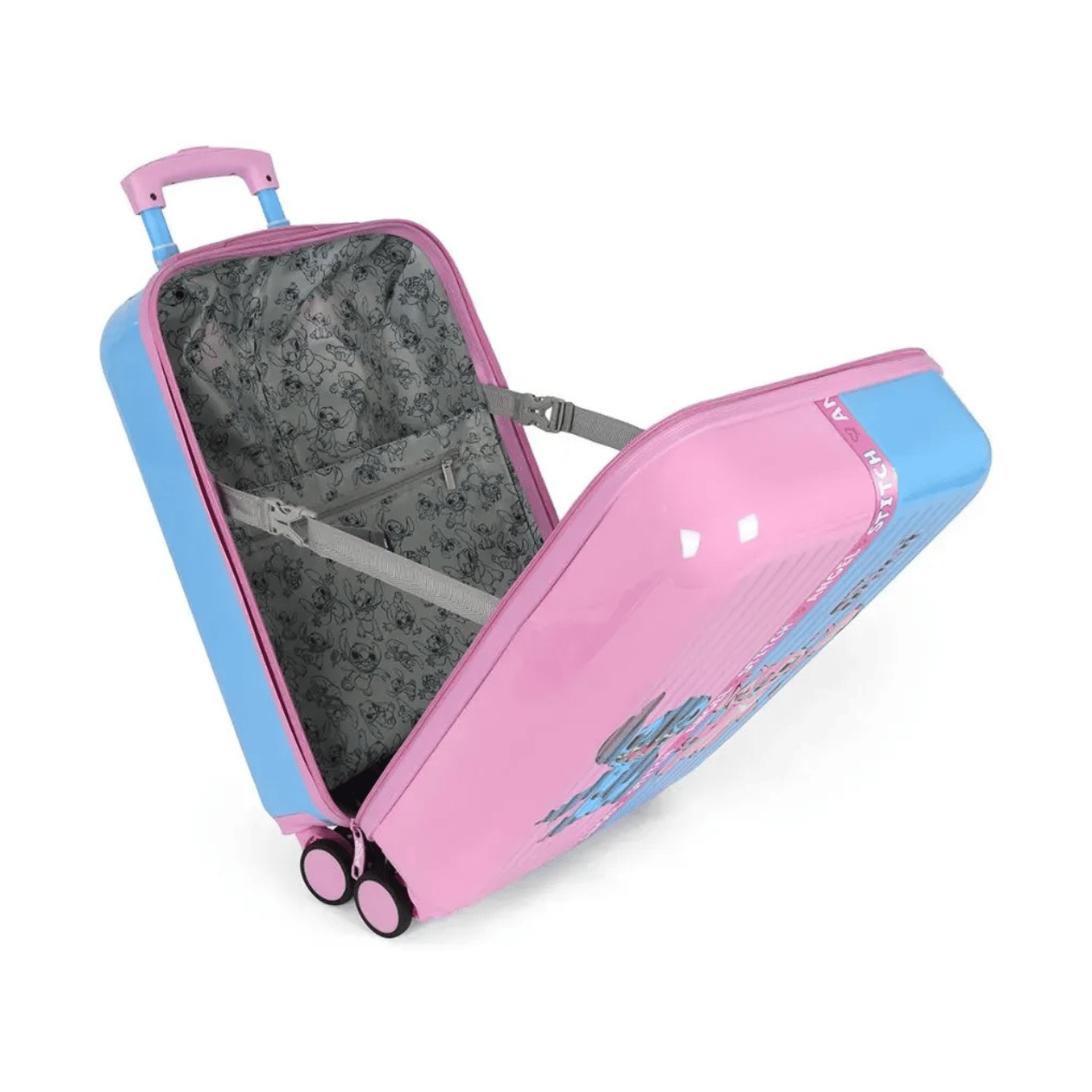 Mala Infantil 10kg Stitch e Angel Rodas 360°