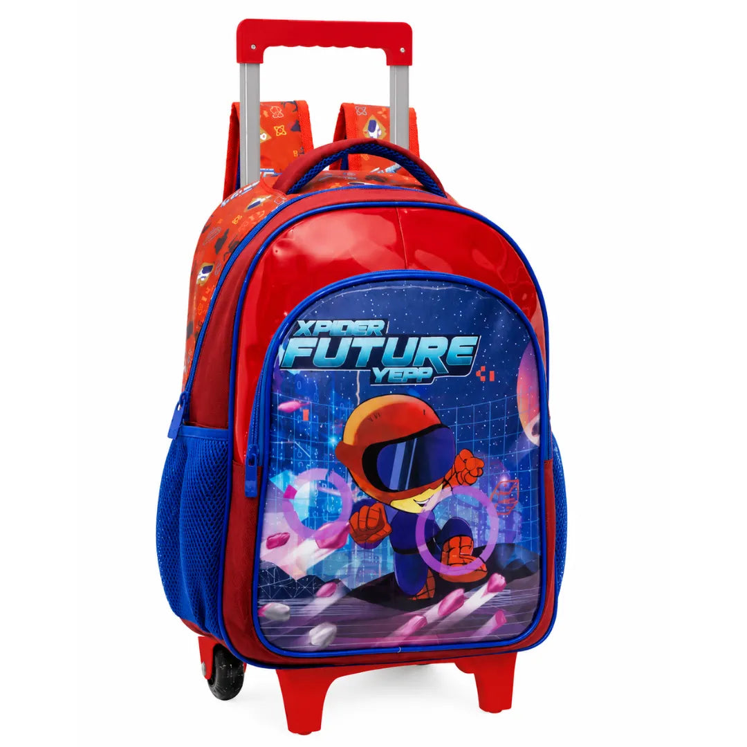 Kit Mochila de Rodinha Masculina Vermelha Yepp com Lancheira e Estojo