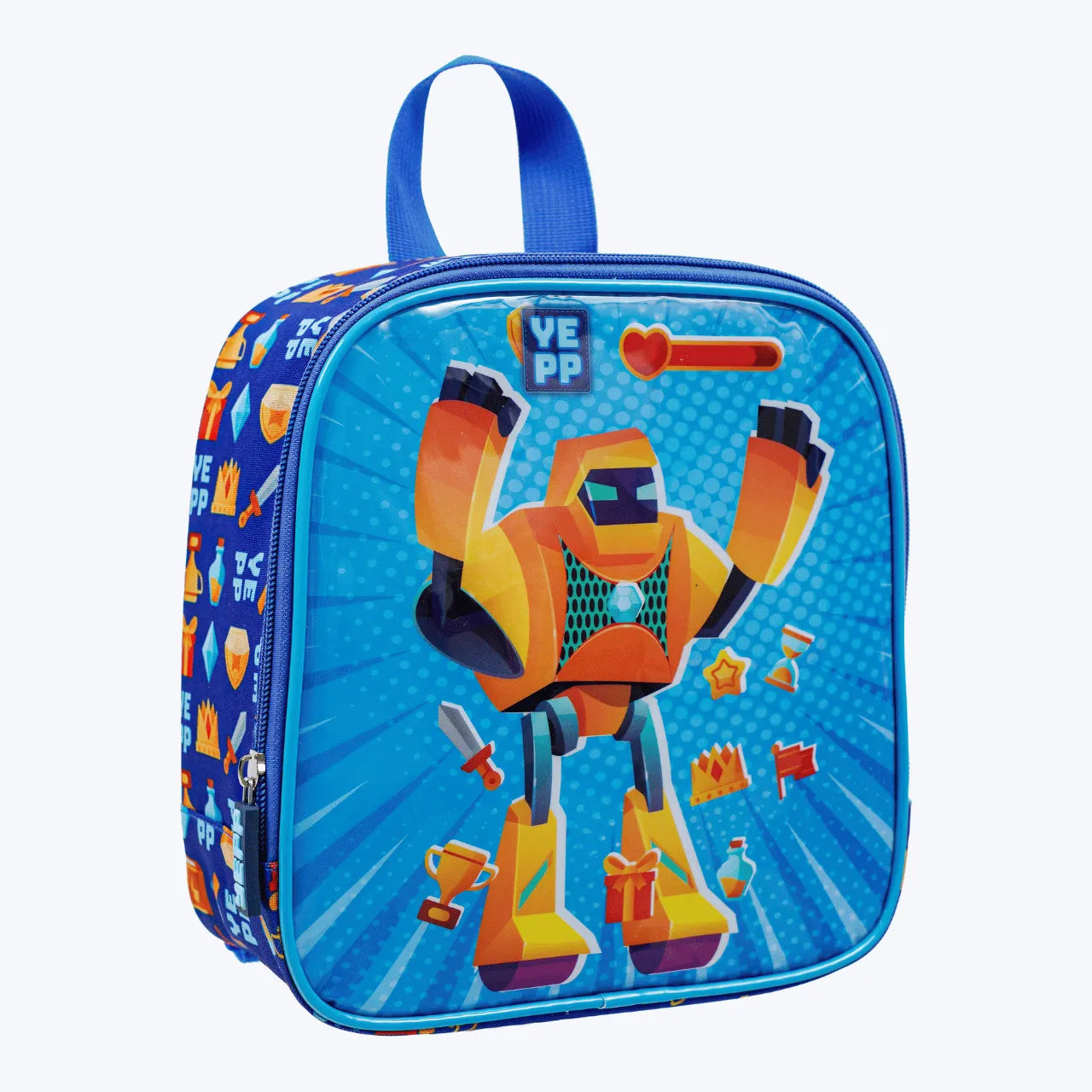 Kit Mochila de Rodinha Masculina Azul Yepp com Lancheira e Estojo