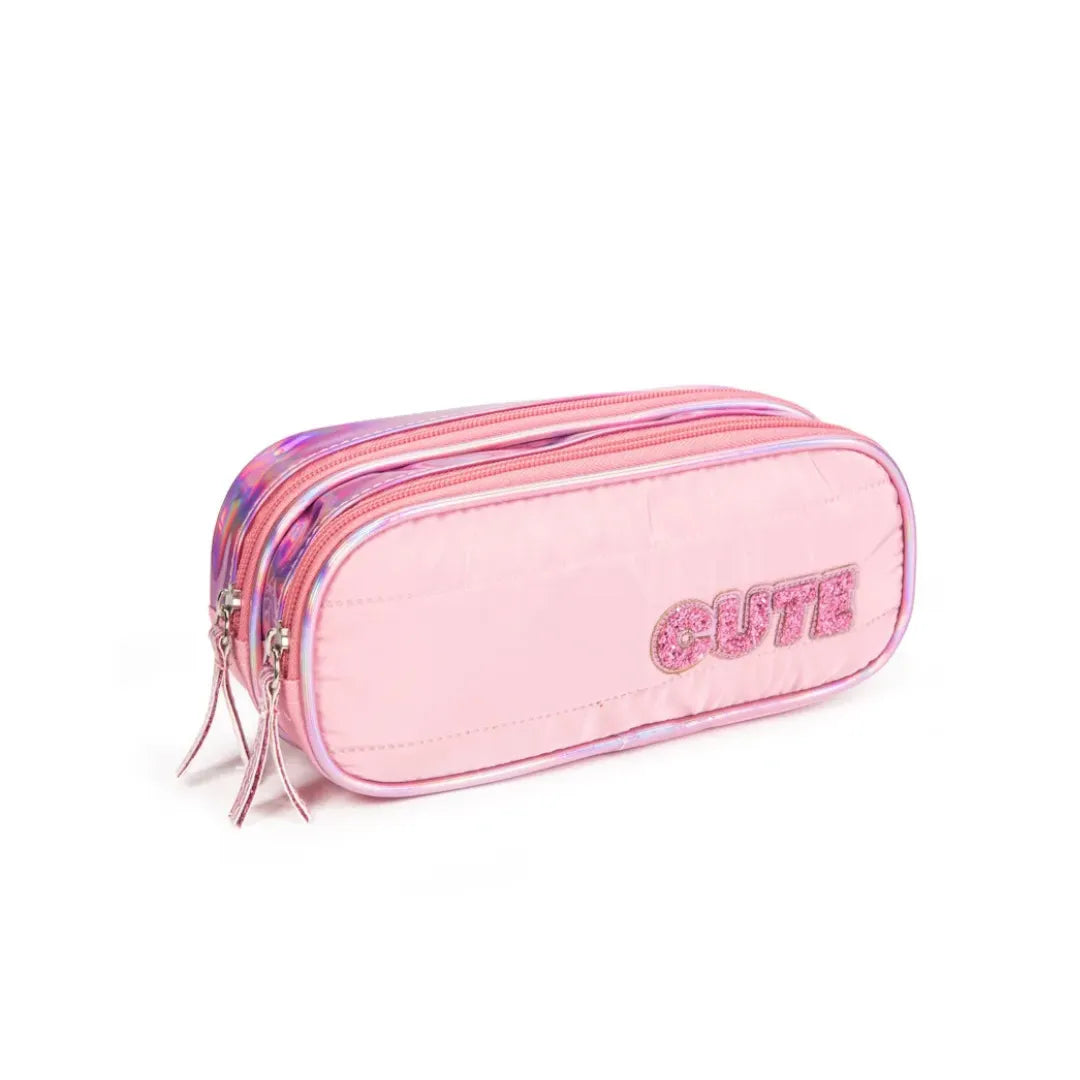 Kit Mochila de Rodinhas Infantil Rosa Nova Rio 4 Peças