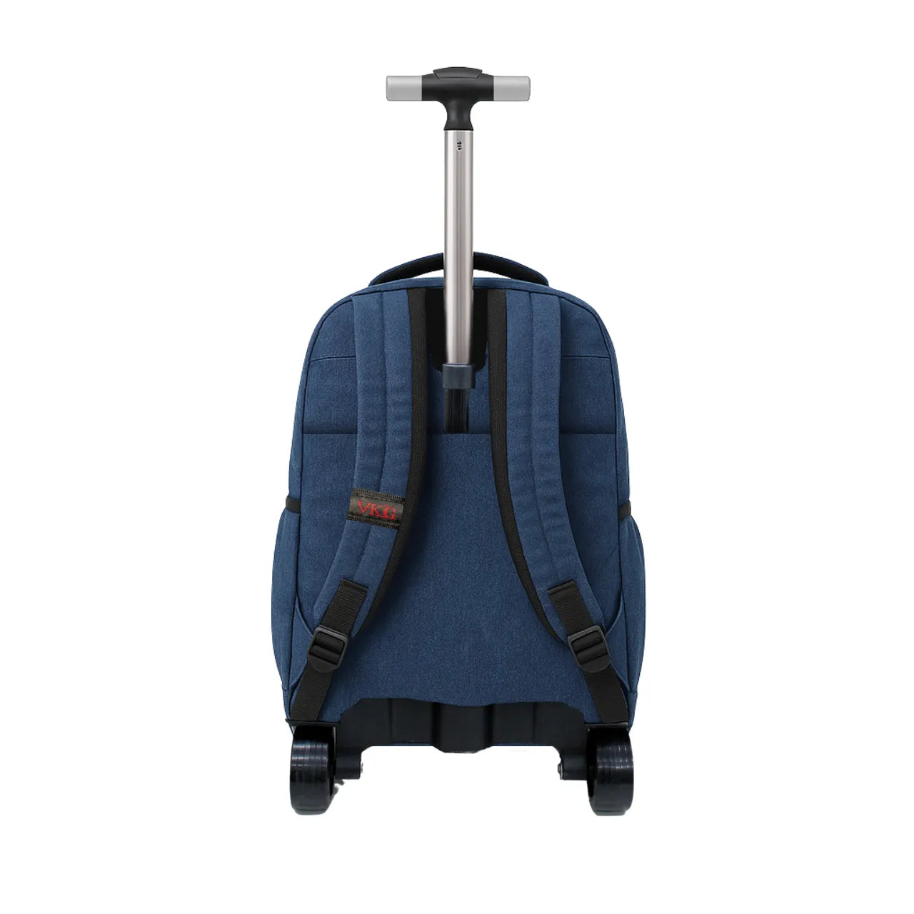 Mochila de Rodinhas Azul Juvenil Ponto Verde Escolar