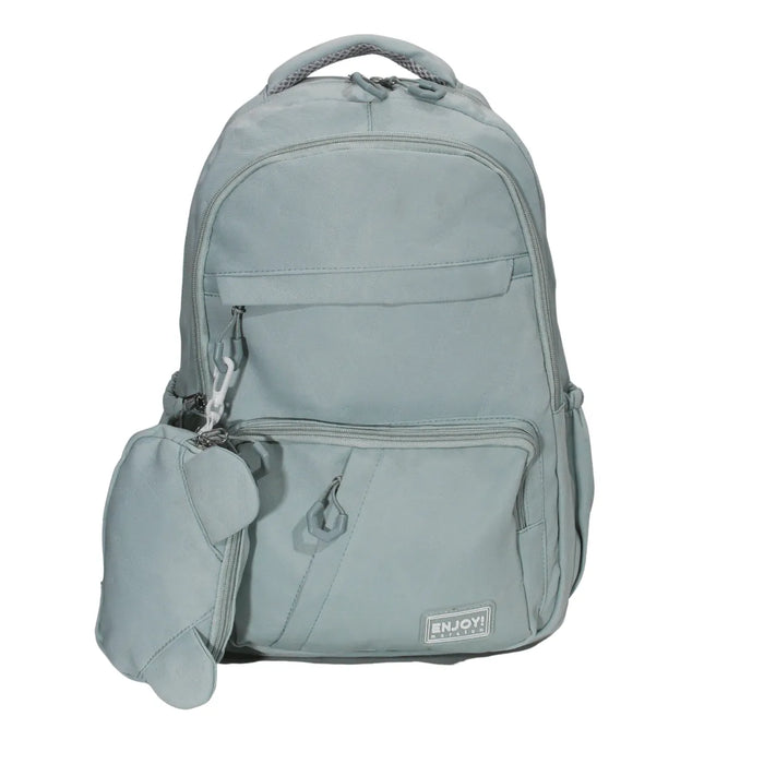 Mochila De Costas Verde-Agua Juvenil Qualis