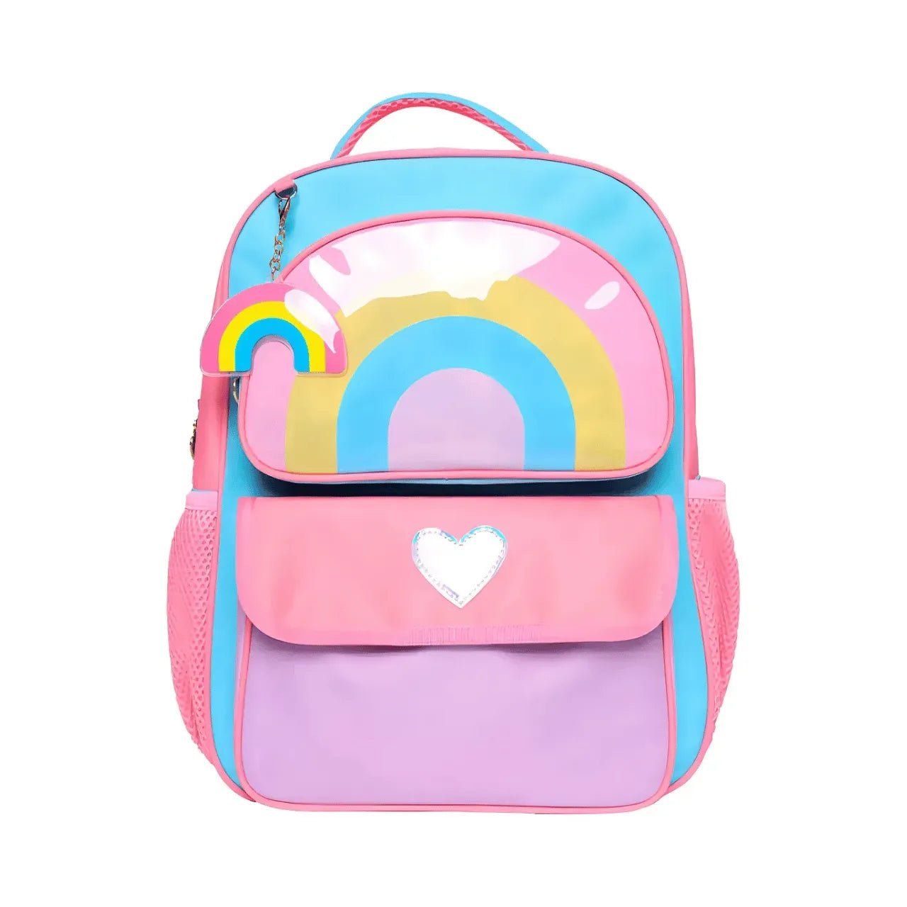 Mochila de Costas Juvenil Detalhe Rosa Yins Escolar Casual